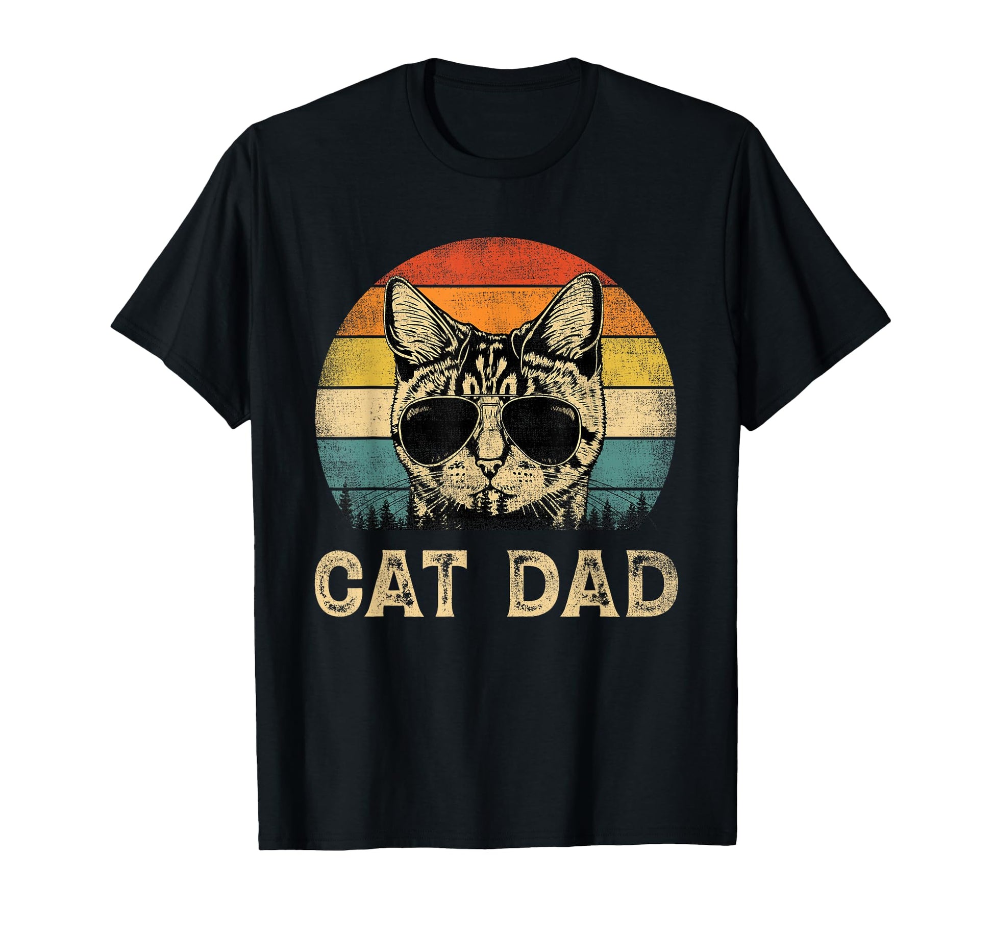 Cat Dad Cat Lovers Daddy Fathers Day T-Shirt - Trendy Graphic Unisex - T-Shirt, Sweatshirt, Hoodie