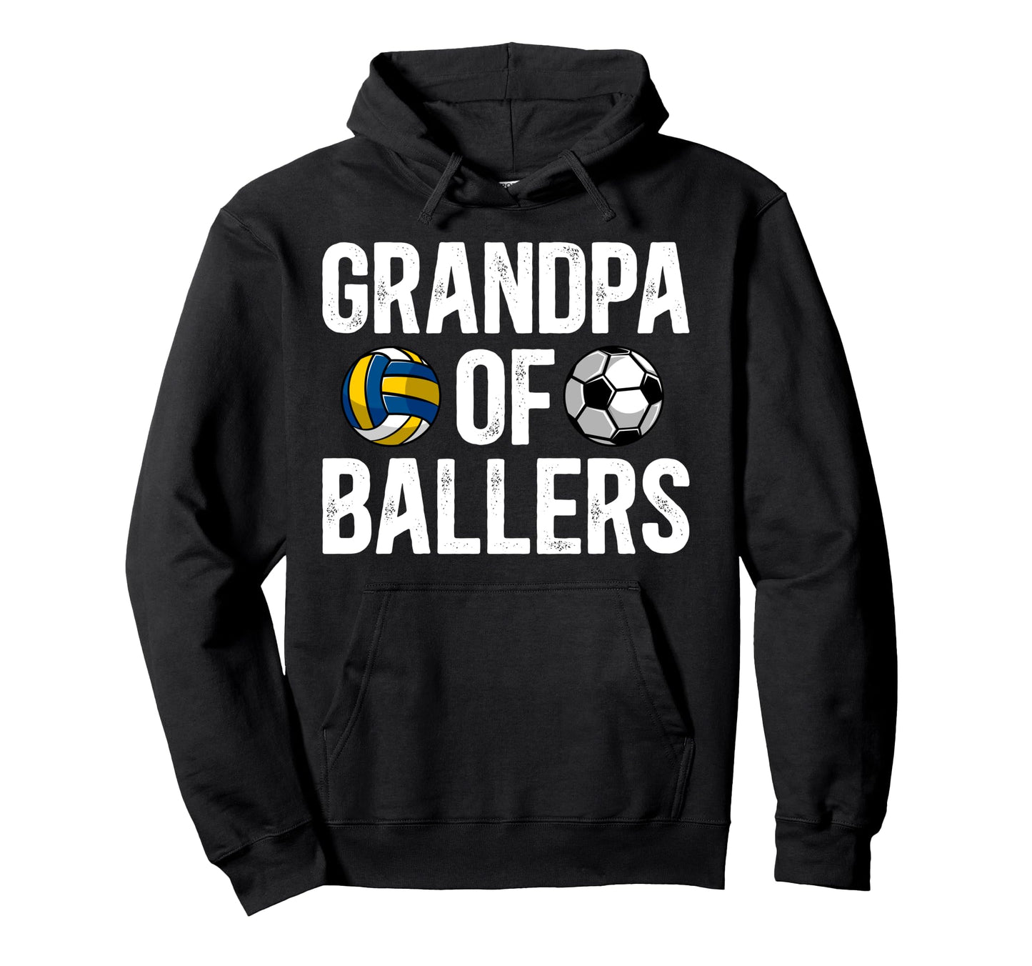 Grandpa Ballers Proud Volleyball Soccer Hoodie - Trendy Graphic Men Women - T-Shirt, Sweatshirt, Hoodie