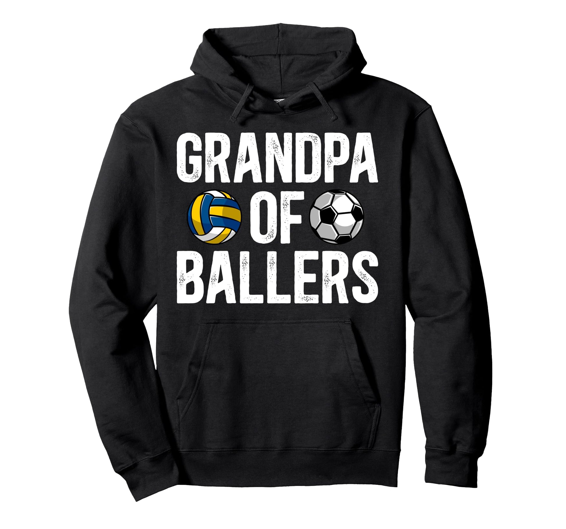 Grandpa Ballers Proud Volleyball Soccer Hoodie - Trendy Graphic Men Women - T-Shirt, Sweatshirt, Hoodie