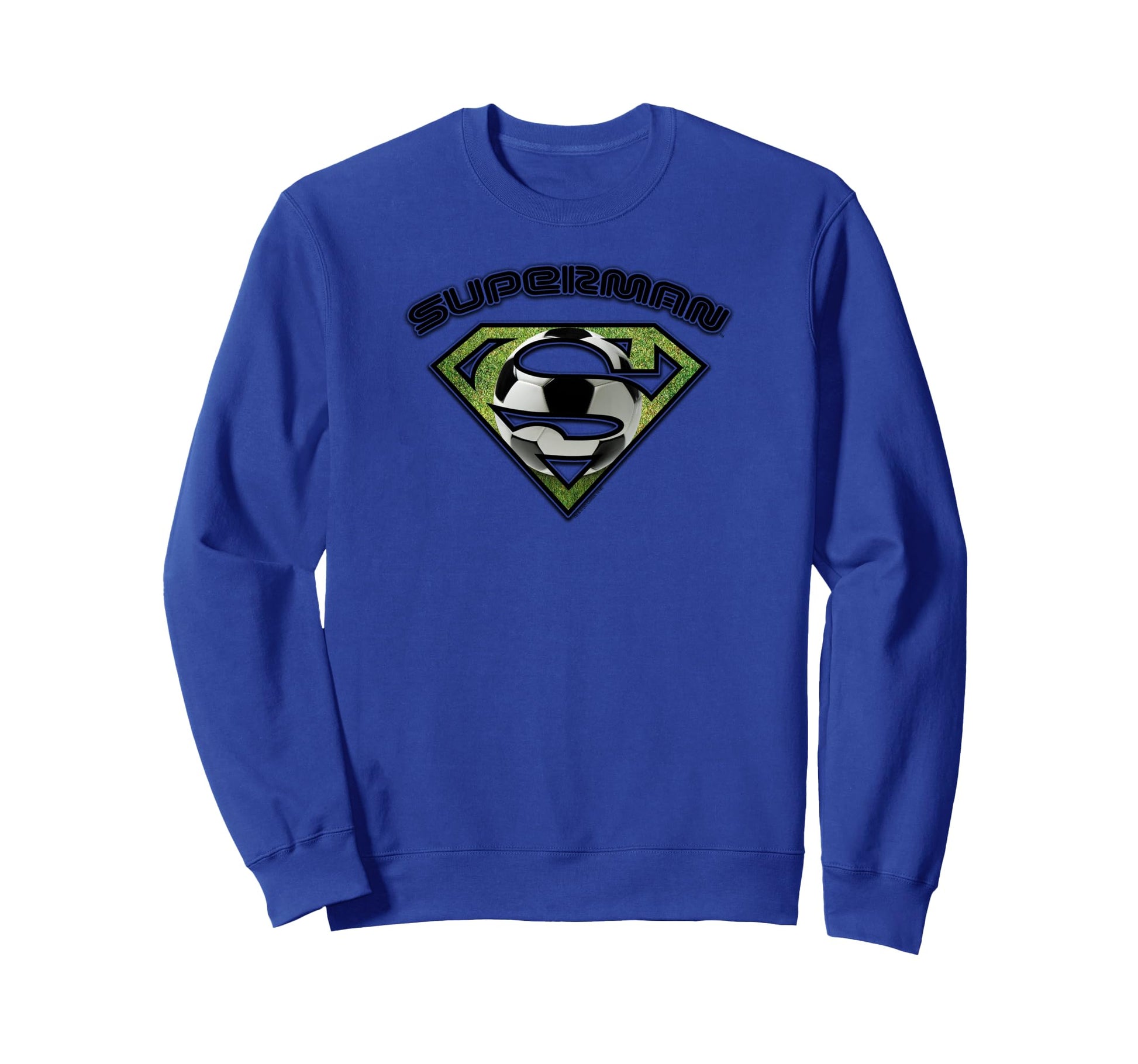 Superman Soccer Shield Sweatshirt - Trendy Graphic Men Women - T-Shirt, Sweatshirt, Hoodie