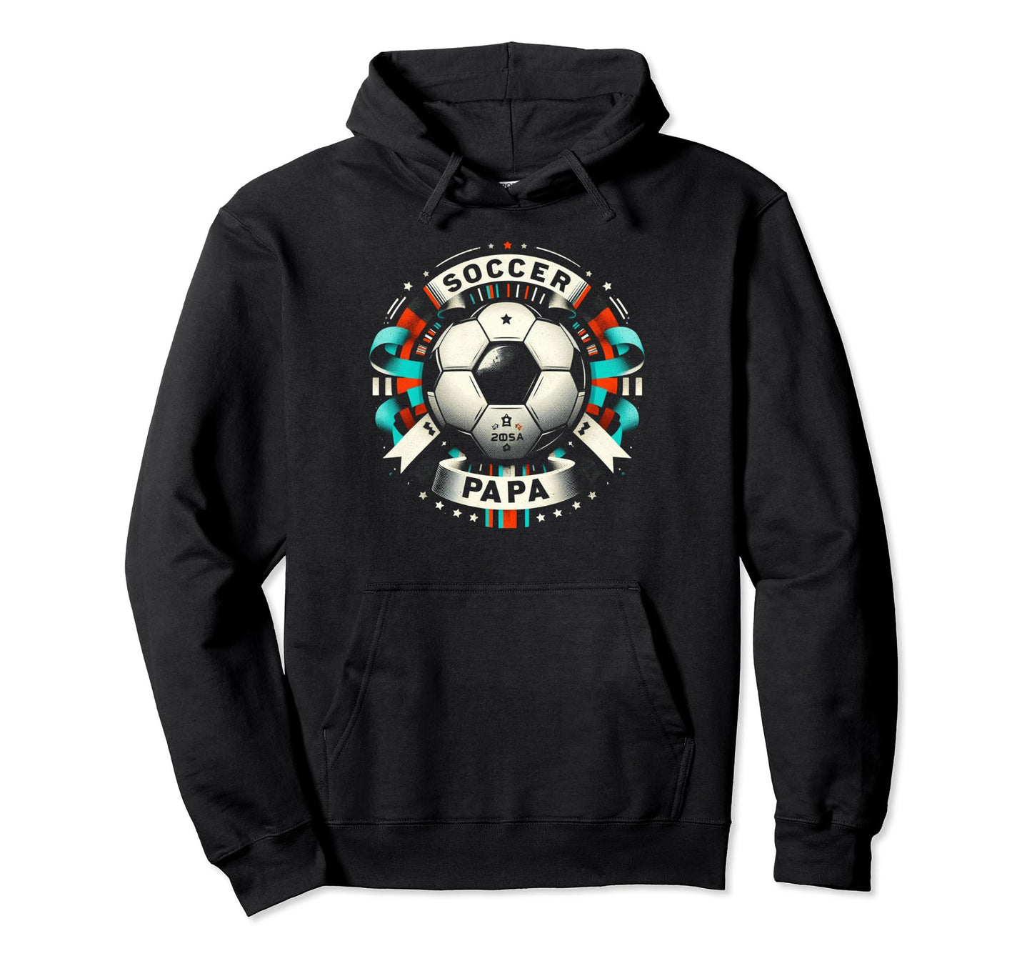 Soccer Papa Family Matching Dad Fathers Day Hoodie - Novelty Apparel Unisex - T-Shirt, Sweatshirt, Hoodie