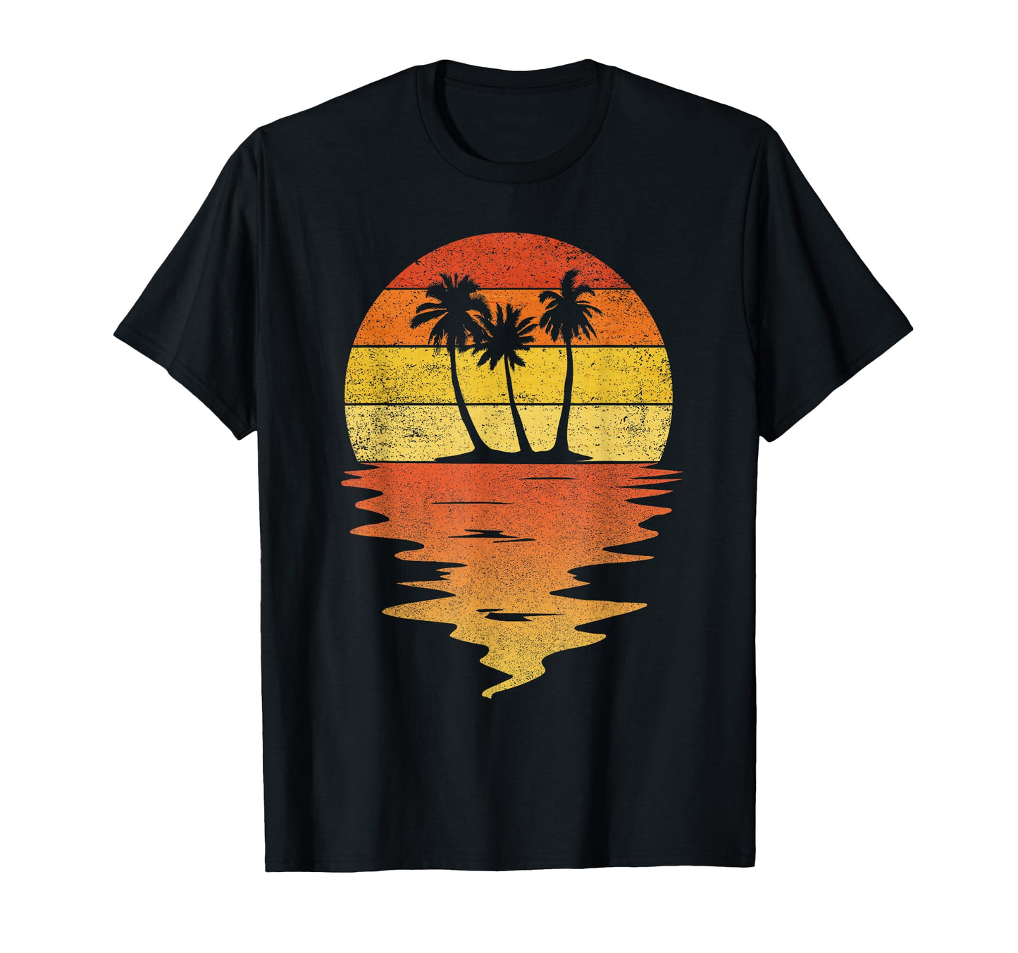 Palm Trees Sunset 70S Palm Trees T-Shirt - Custom Art Print for Adults - T-Shirt, Sweatshirt, Hoodie