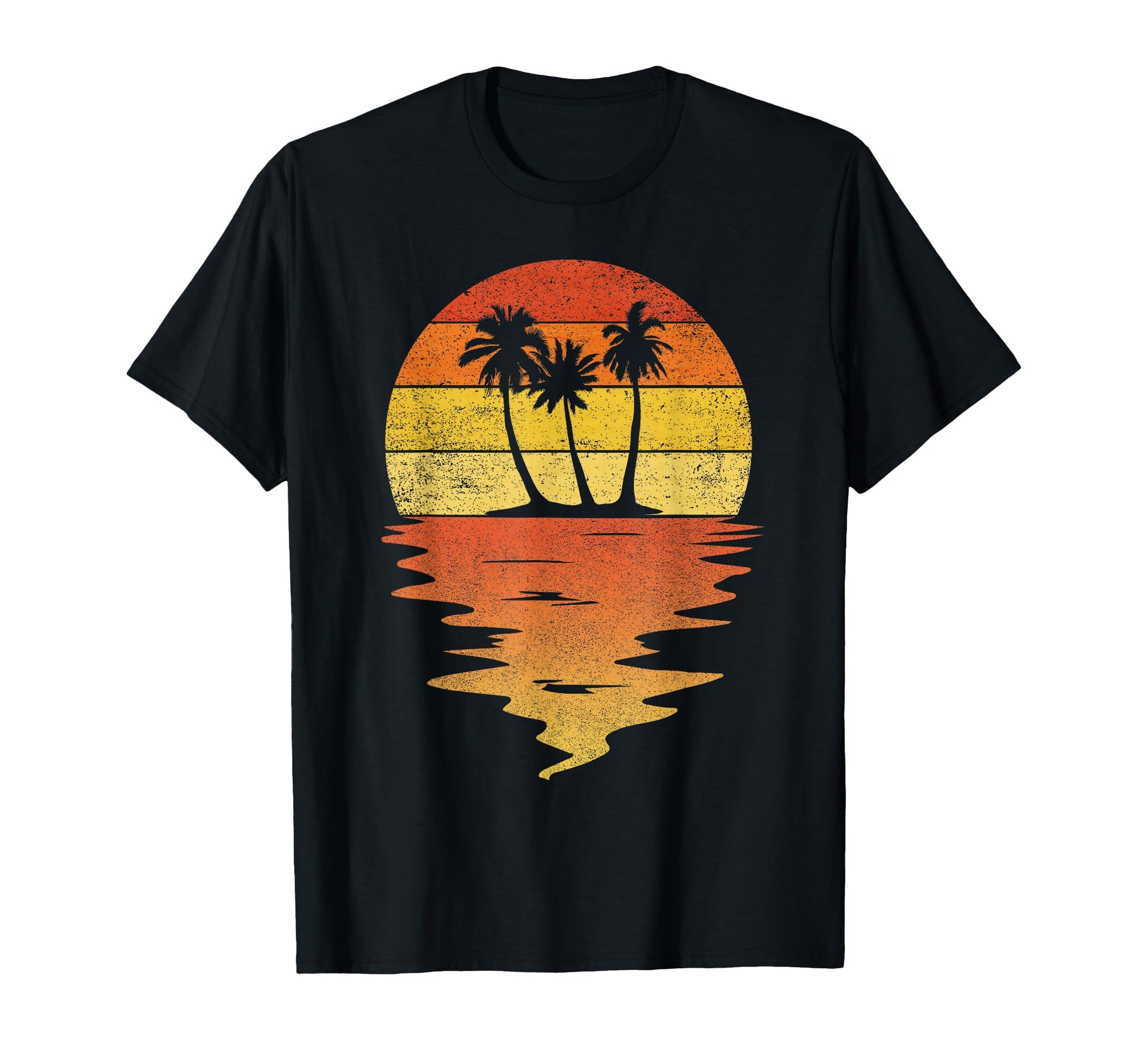 Palm Trees Sunset 70S Palm Trees T-Shirt - Custom Art Print for Adults - T-Shirt, Sweatshirt, Hoodie