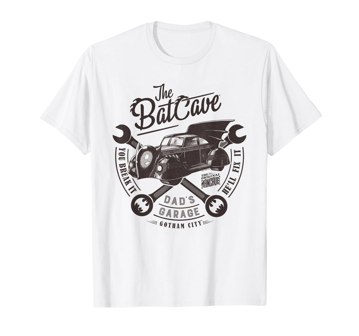 Batman Fathers Day Dads Garage Is T-Shirt - Casual Everyday Wear Men Women - T-Shirt, Sweatshirt, Hoodie