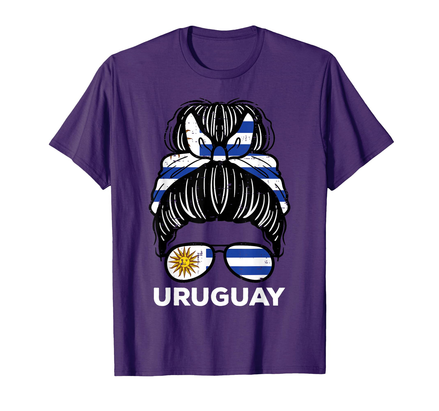 Uruguay Flag Uruguayan Hairbun Football T-Shirt - Aesthetic Graphic Unisex - T-Shirt, Sweatshirt, Hoodie