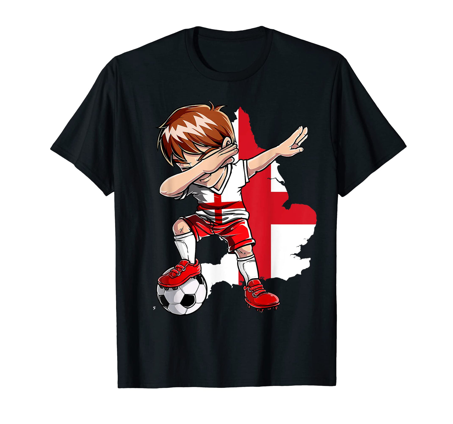 Dabbing Soccer England Jersey T-Shirt - Aesthetic Graphic for Adults - T-Shirt, Sweatshirt, Hoodie