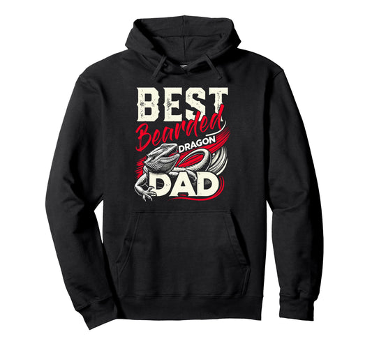 Best Bearded Dragon Dad Funny Bearded Hoodie - Aesthetic Graphic Unisex - T-Shirt, Sweatshirt, Hoodie