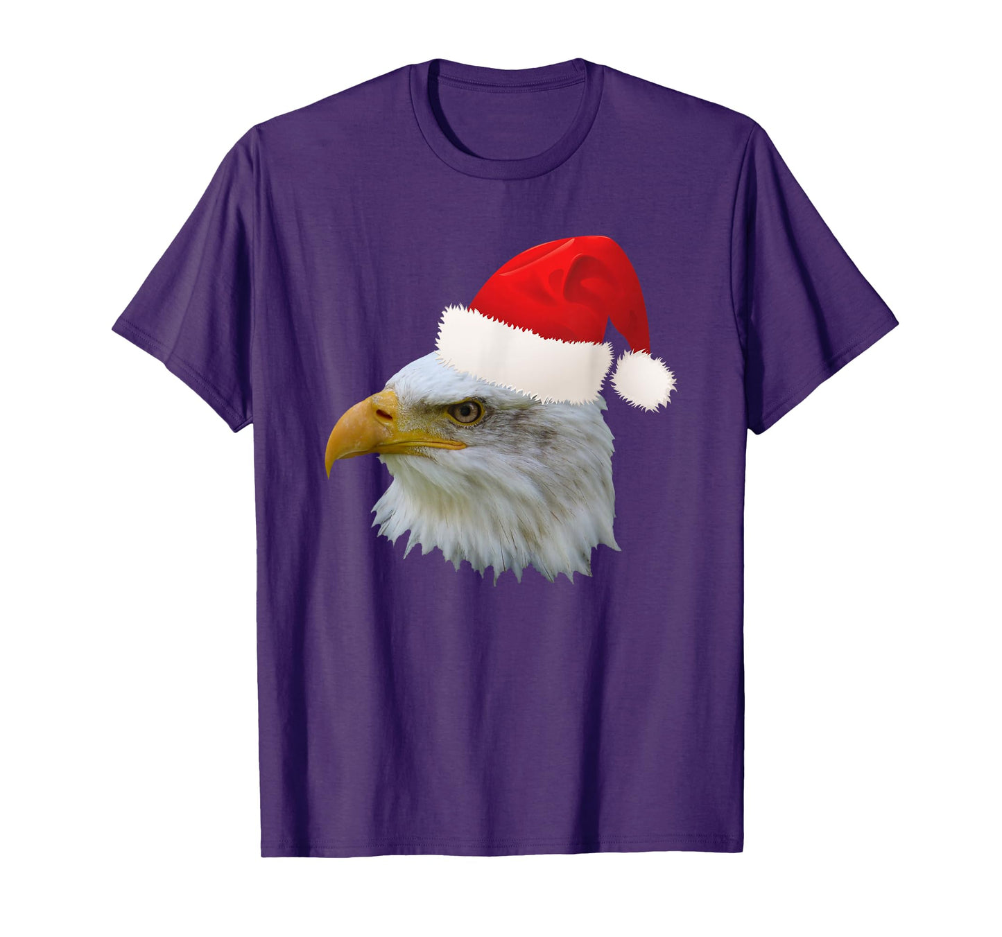 Funny Santa Hat American Bald Eagle T-Shirt - Fun Novelty Design Men Women - T-Shirt, Sweatshirt, Hoodie