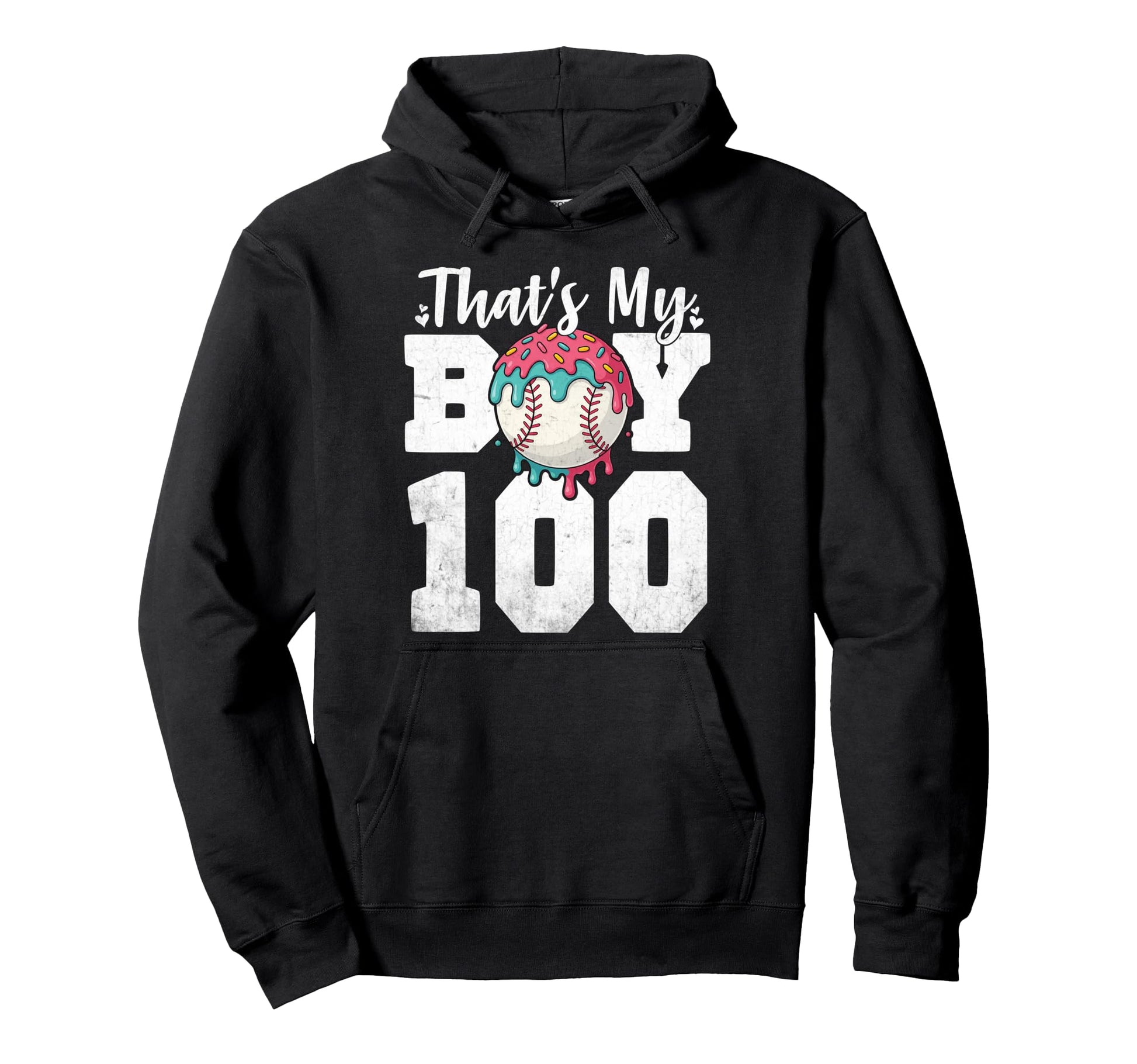 Thats My Baseball 100 Number Mom Dad Hoodie - Aesthetic Graphic for Adults - T-Shirt, Sweatshirt, Hoodie