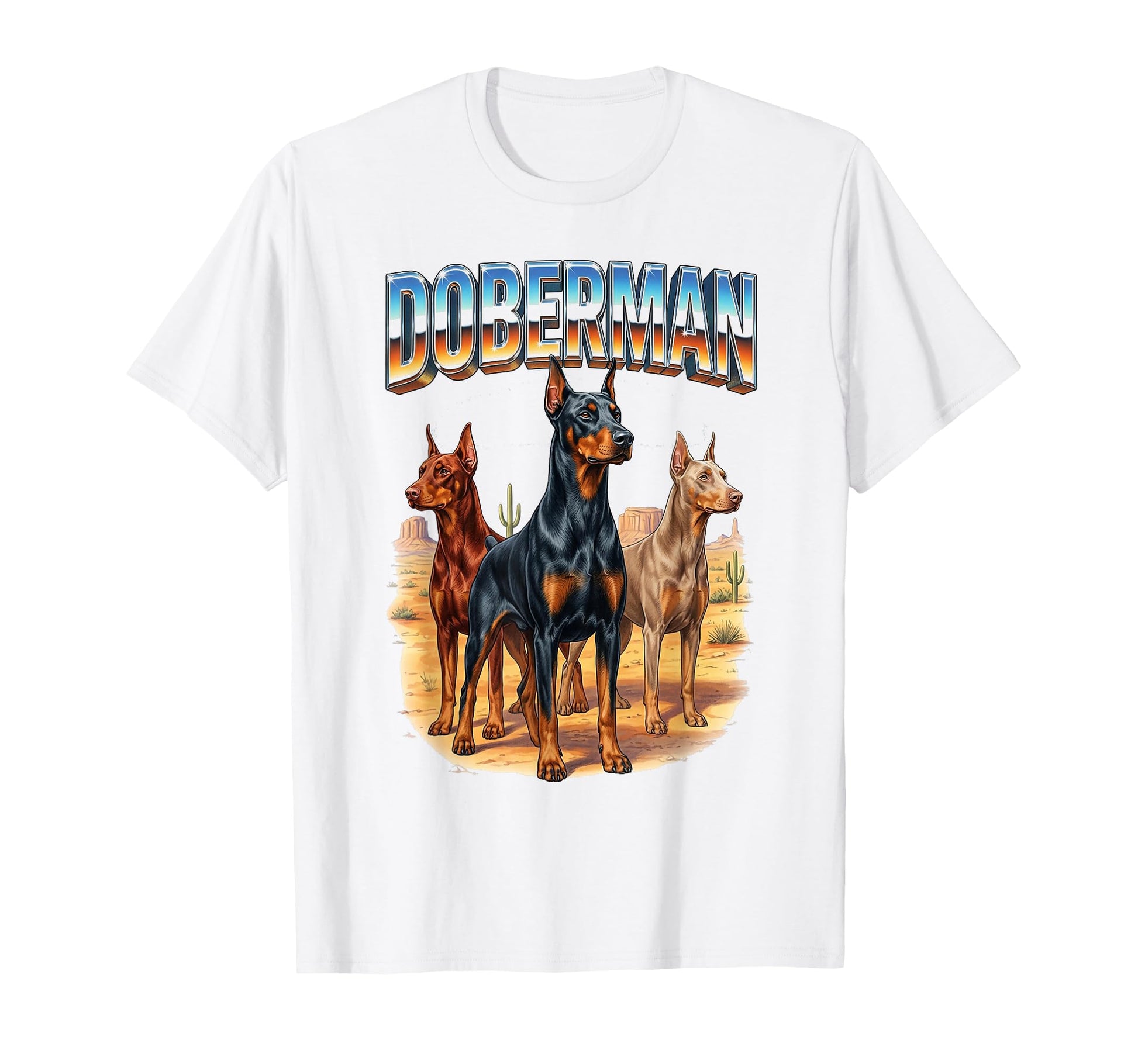 Doberman 90S Dog Lover 80S Doberman T-Shirt - Novelty Apparel Men Women - T-Shirt, Sweatshirt, Hoodie