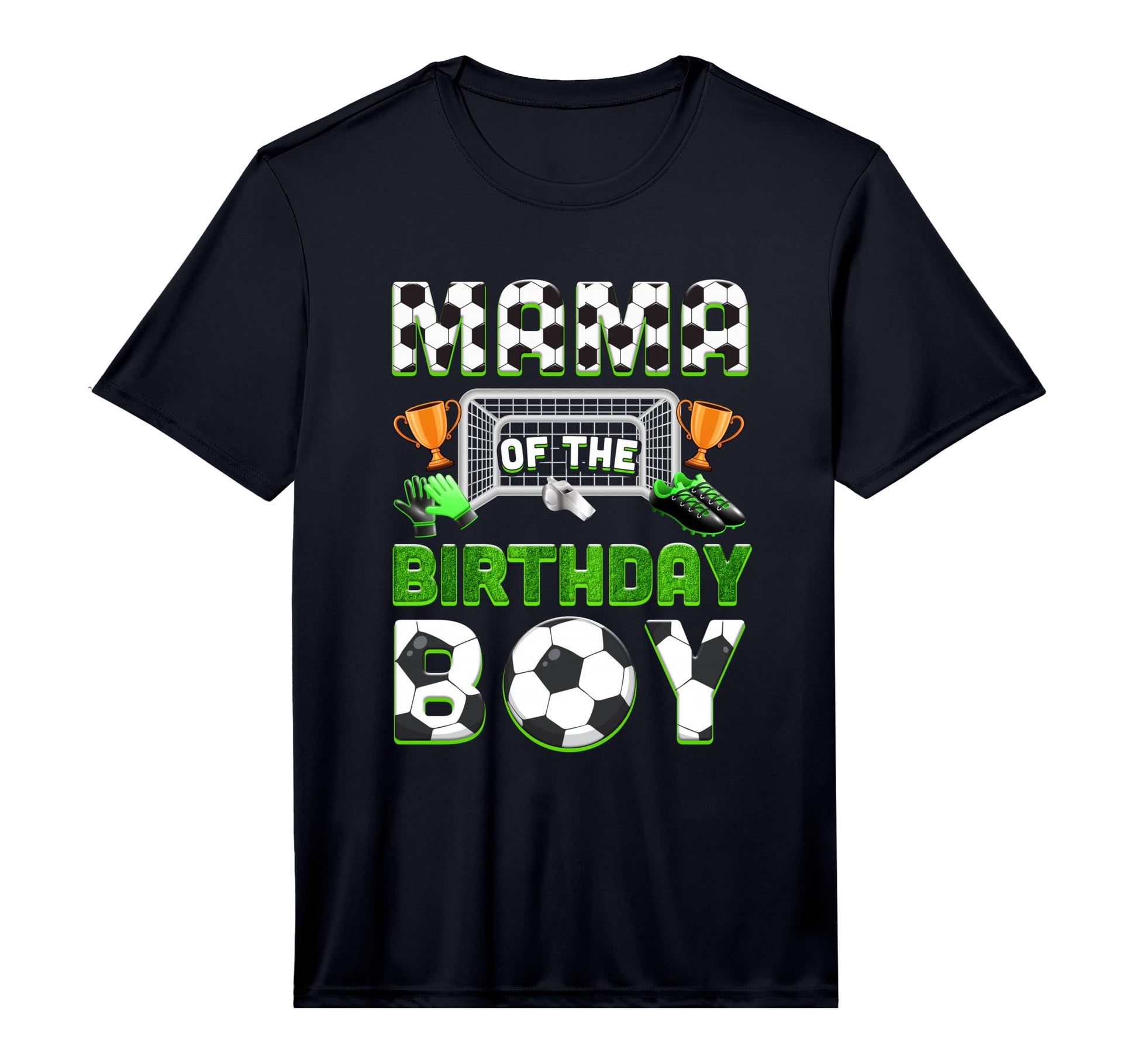 Mens Mama Birthday Soccer Family T-Shirt - Custom Art Print for Adults - T-Shirt, Sweatshirt, Hoodie