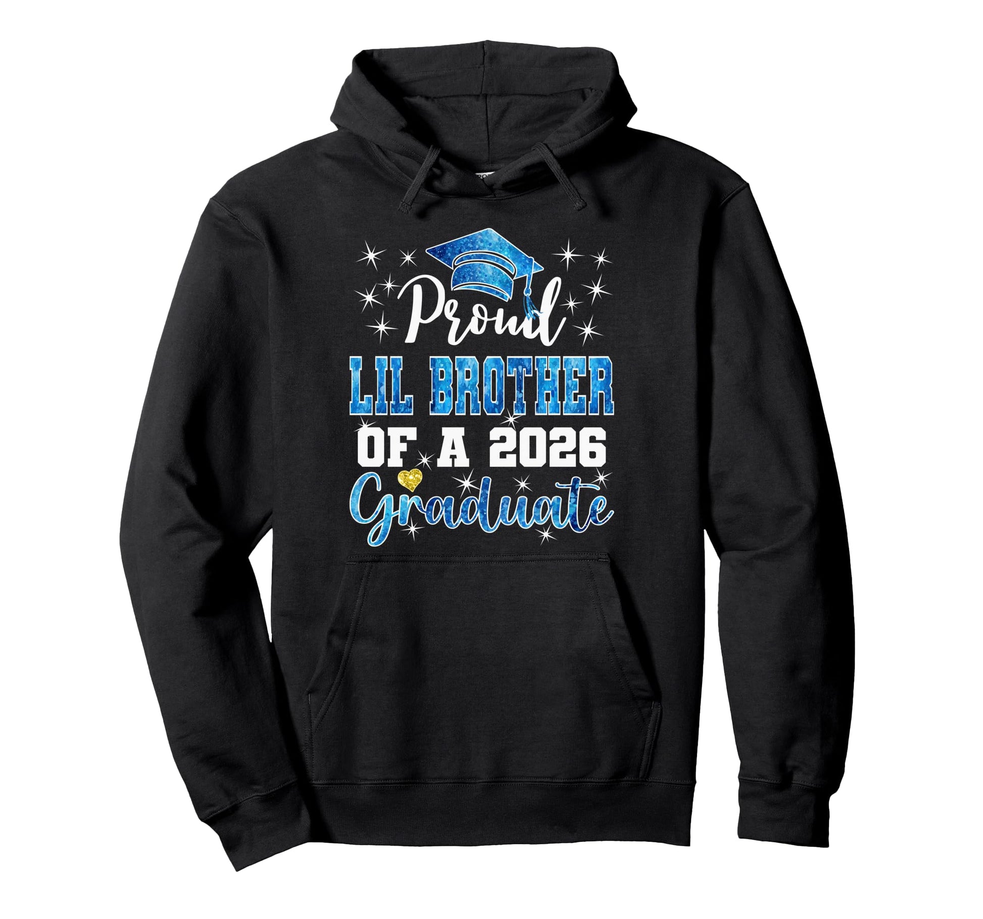 Super Proud Little Brother 2026 Graduate Hoodie - Trendy Graphic Unisex - T-Shirt, Sweatshirt, Hoodie