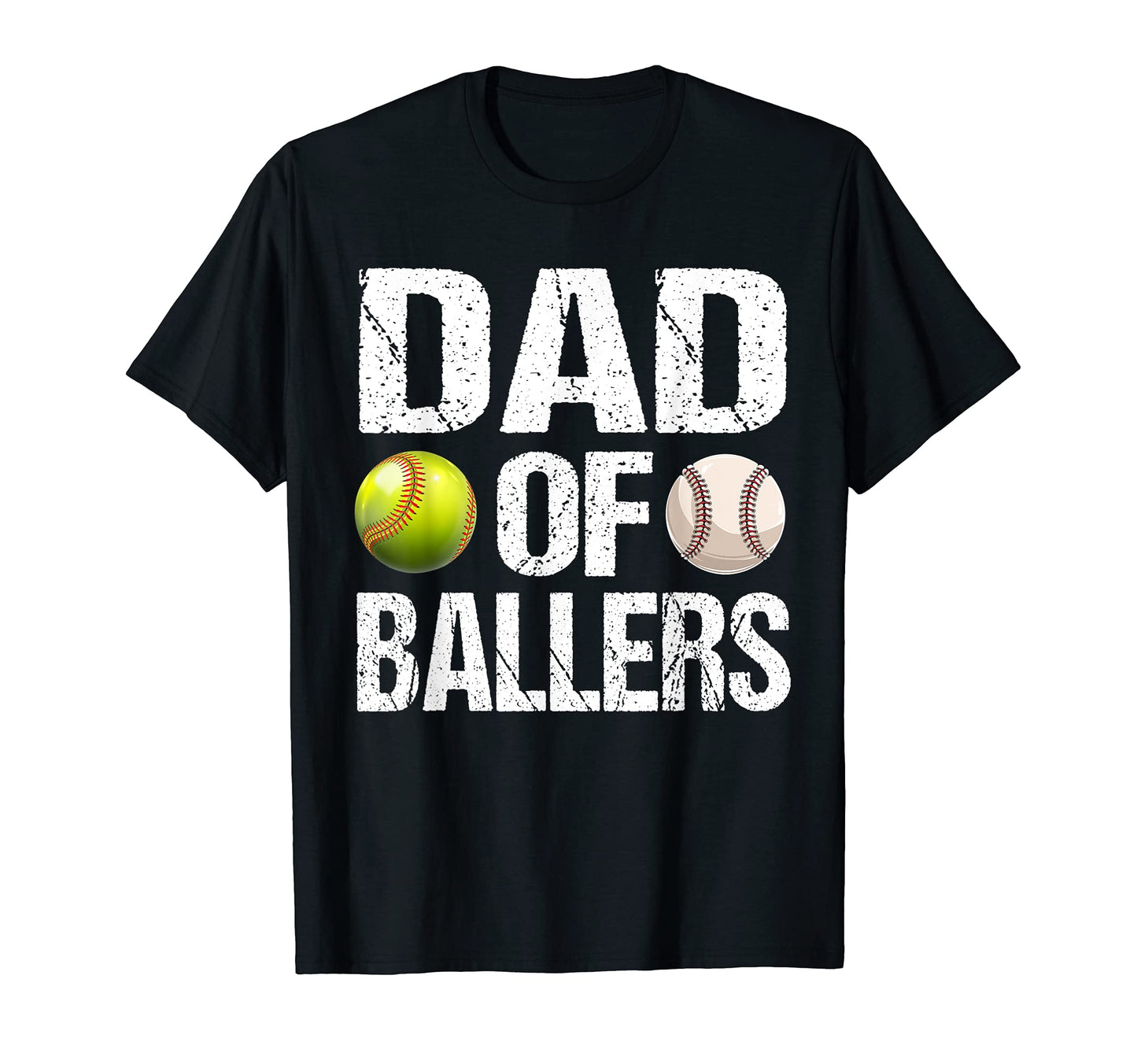 Mens Dad Ballers Baseball T-Shirt - Graphic Print Unisex - T-Shirt, Sweatshirt, Hoodie