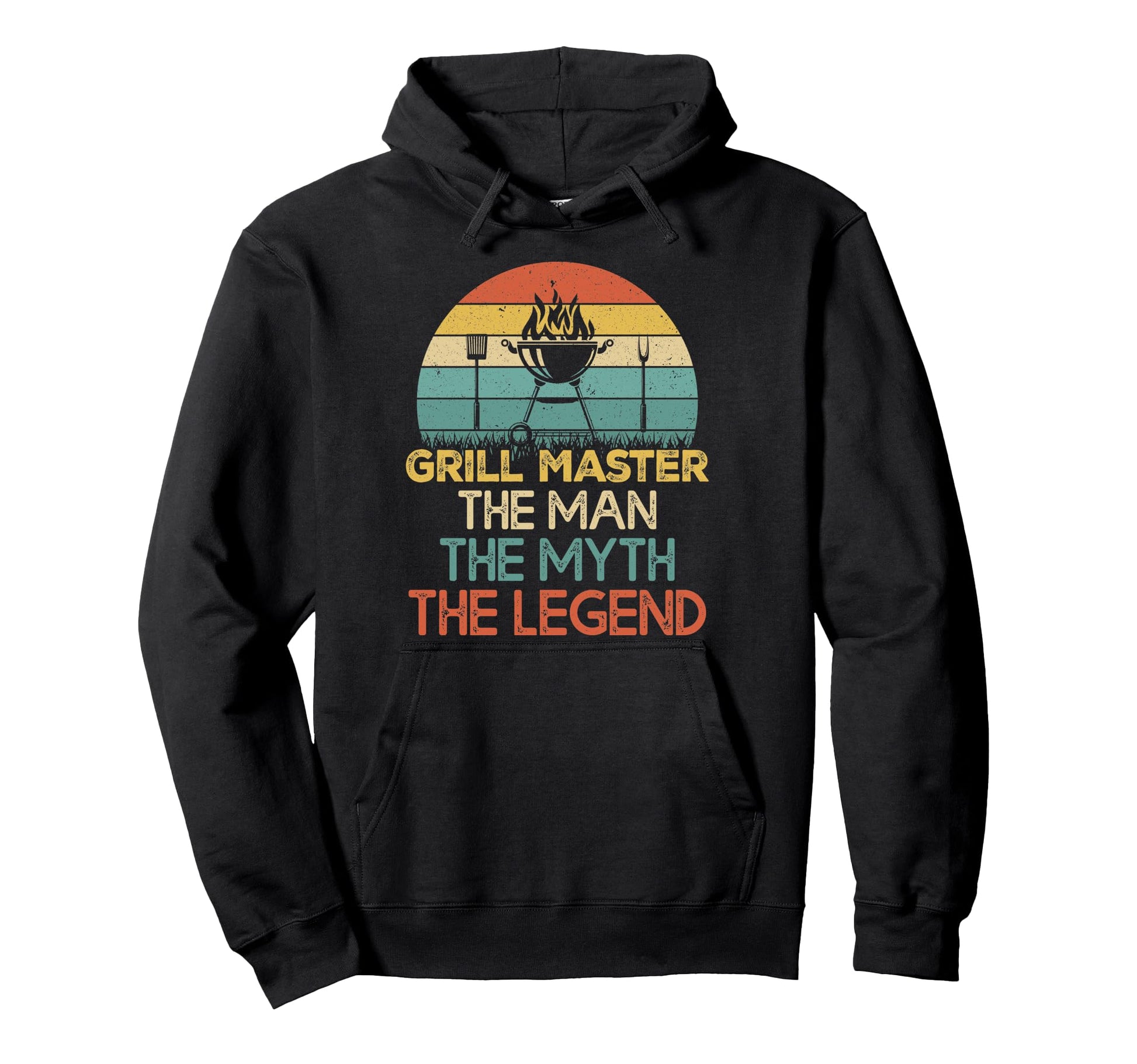 Funny Bbq Dad Grill Master Myth Legend Hoodie - Graphic Print Men Women - T-Shirt, Sweatshirt, Hoodie