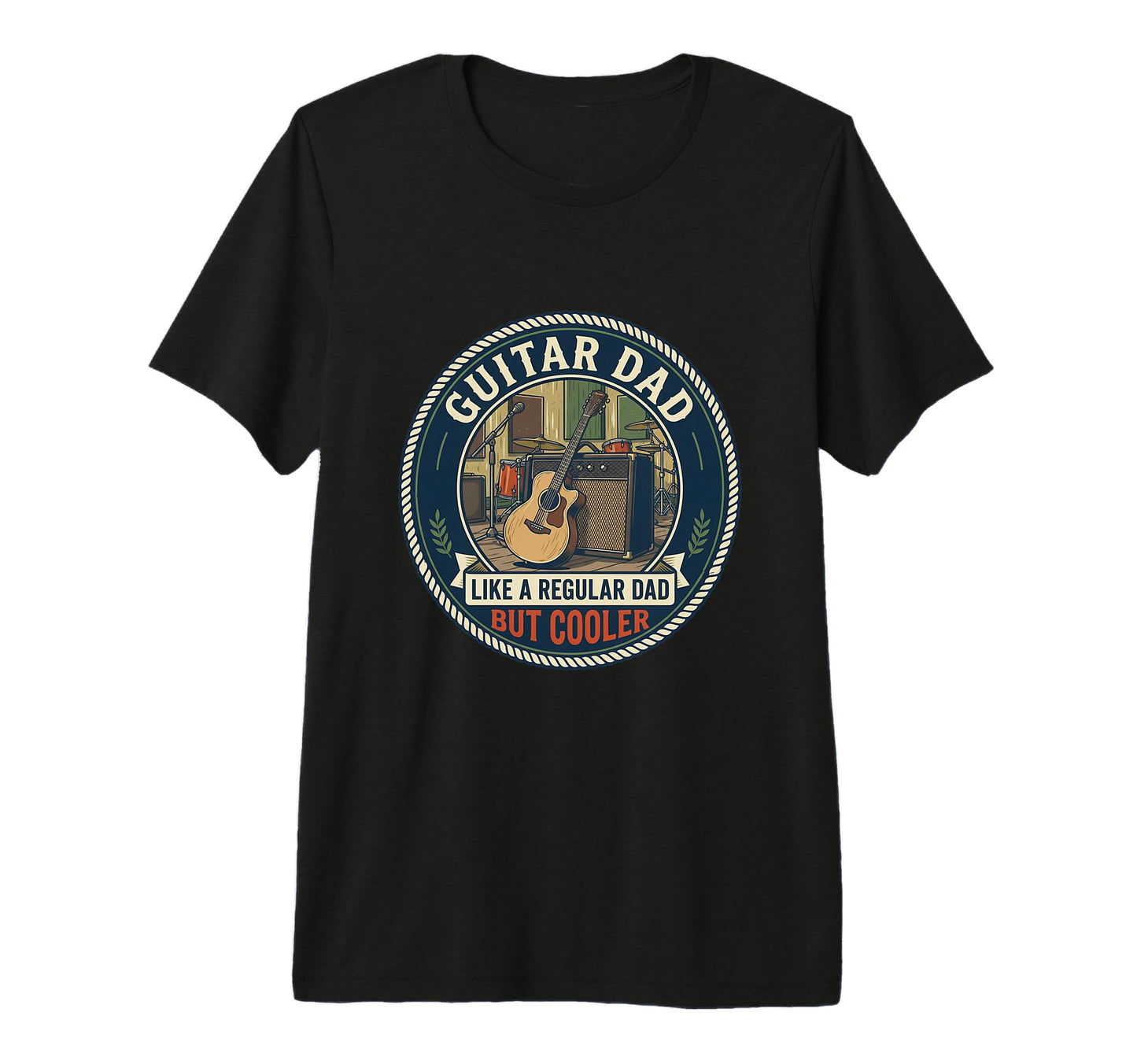 Mens Guitar Dad Musician Acoustic Band T-Shirt - Unique Graphic Unisex - T-Shirt, Sweatshirt, Hoodie