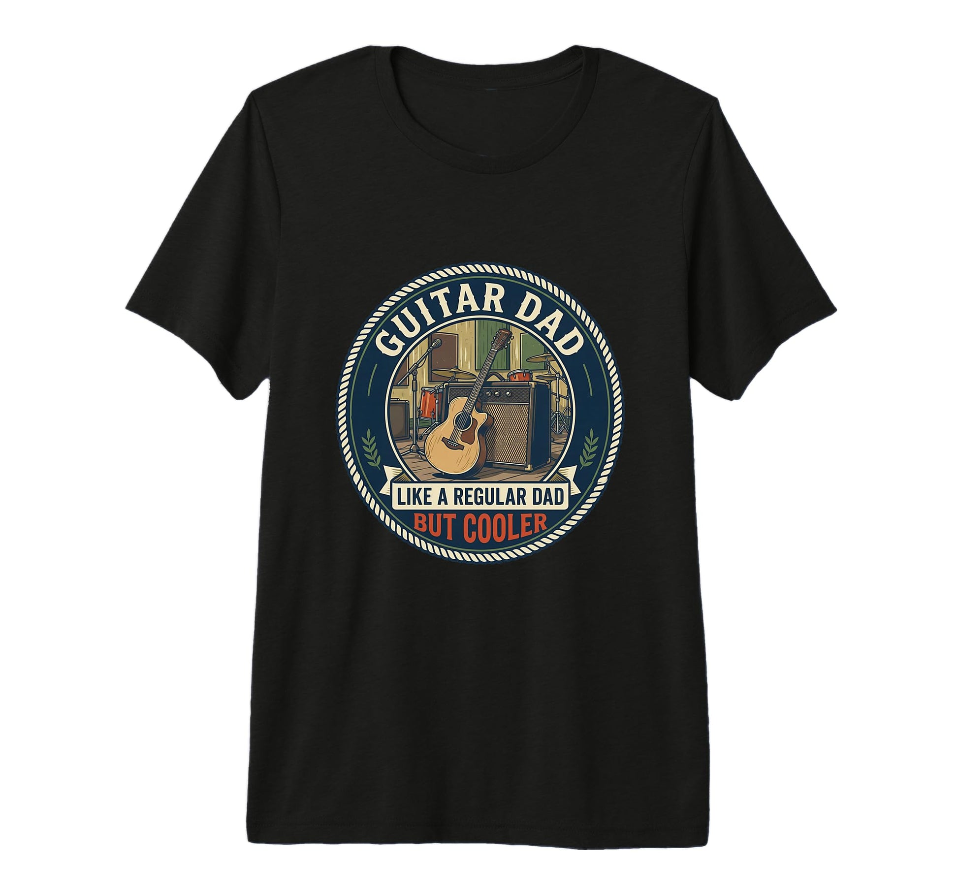 Mens Guitar Dad Musician Acoustic Band T-Shirt - Unique Graphic Unisex - T-Shirt, Sweatshirt, Hoodie