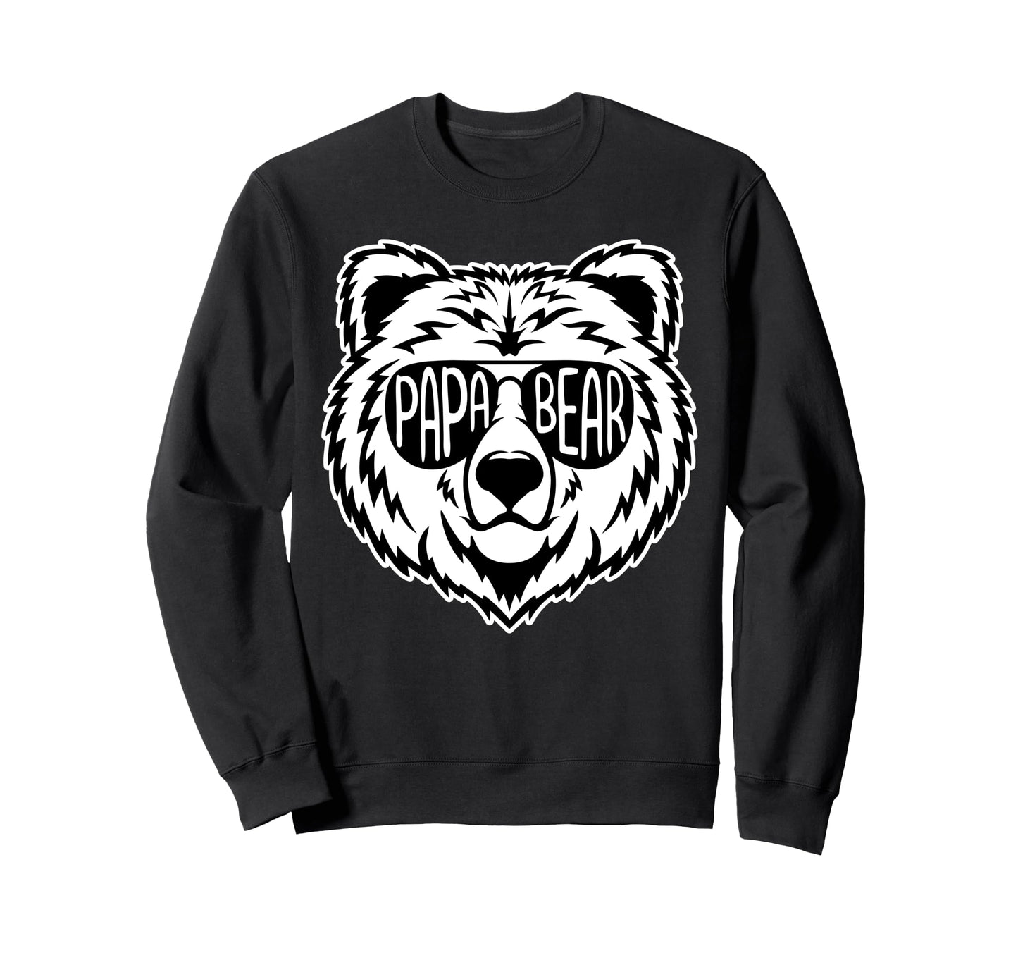 Mens Papa Bear Face Sunglasses Sweatshirt - Minimalist Print Men Women - T-Shirt, Sweatshirt, Hoodie
