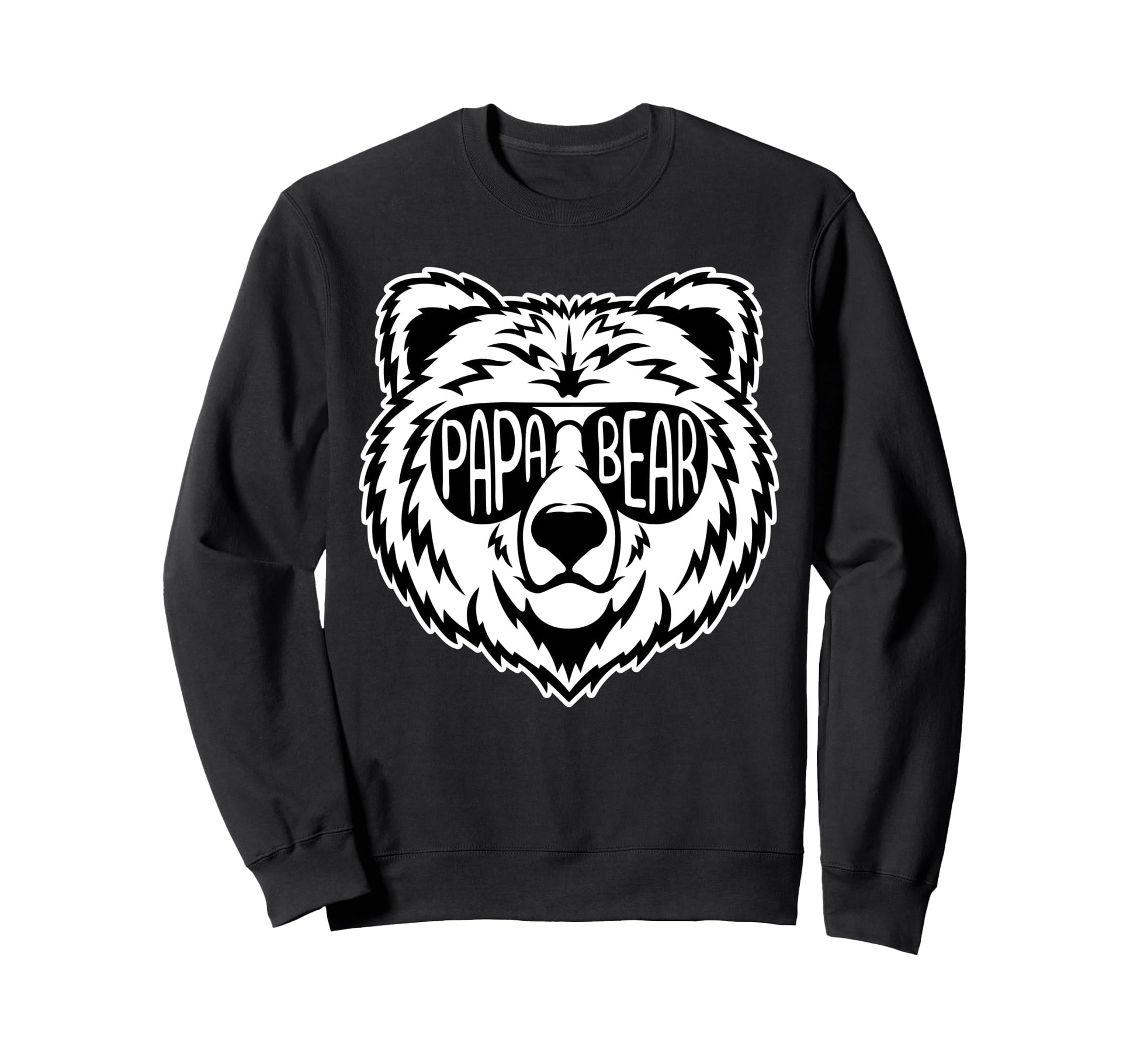Mens Papa Bear Face Sunglasses Sweatshirt - Minimalist Print Men Women - T-Shirt, Sweatshirt, Hoodie