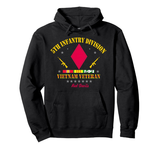 5Th Infantry Division Vietnam Veteran Hoodie - Custom Art Print Men Women - T-Shirt, Sweatshirt, Hoodie