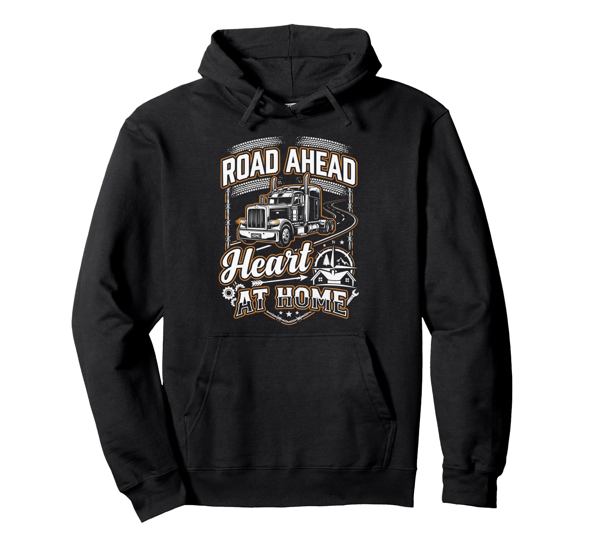 Truck Driver Dad Trucker Daddy Truck Hoodie - Custom Art Print Men Women - T-Shirt, Sweatshirt, Hoodie