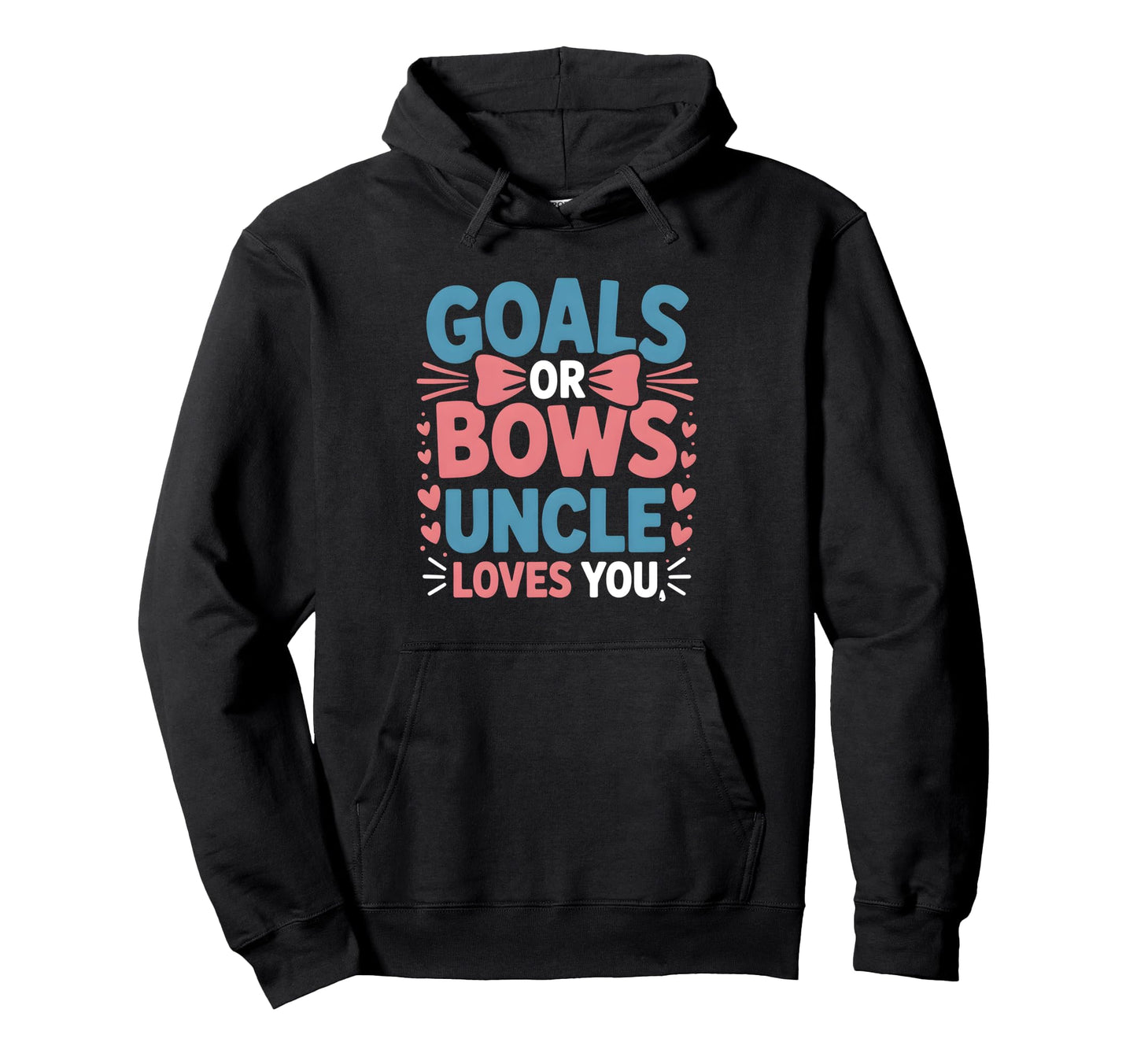 Soccer Gender Reveal Party Uncle Hoodie - Minimalist Print for Adults - T-Shirt, Sweatshirt, Hoodie