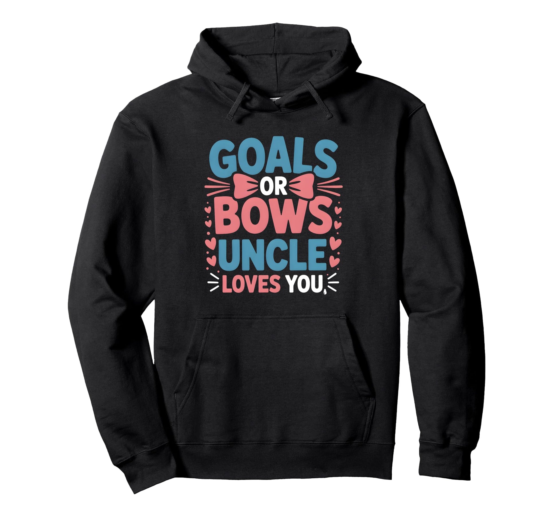 Soccer Gender Reveal Party Uncle Hoodie - Minimalist Print for Adults - T-Shirt, Sweatshirt, Hoodie