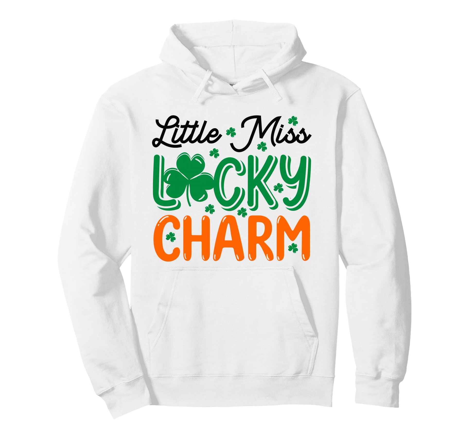 Little Miss Luck Charm Funny Irish Mom Dad Hoodie - Custom Art Print Unisex - T-Shirt, Sweatshirt, Hoodie