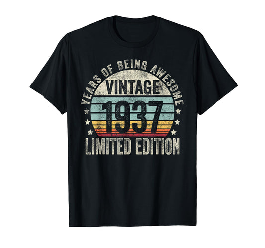 1937 T Shirts Funny 1937 Birthday T-Shirt - Casual Everyday Wear for Adults - T-Shirt, Sweatshirt, Hoodie