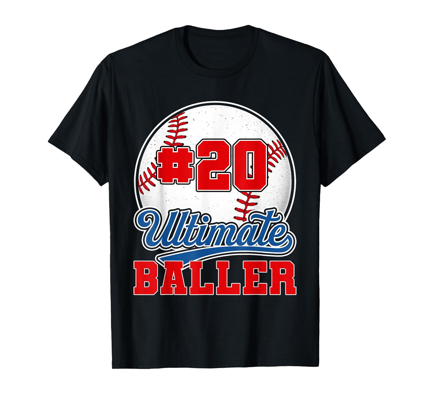 Baseball Baller Player Number 20 T-Shirt - Fun Novelty Design Men Women - T-Shirt, Sweatshirt, Hoodie