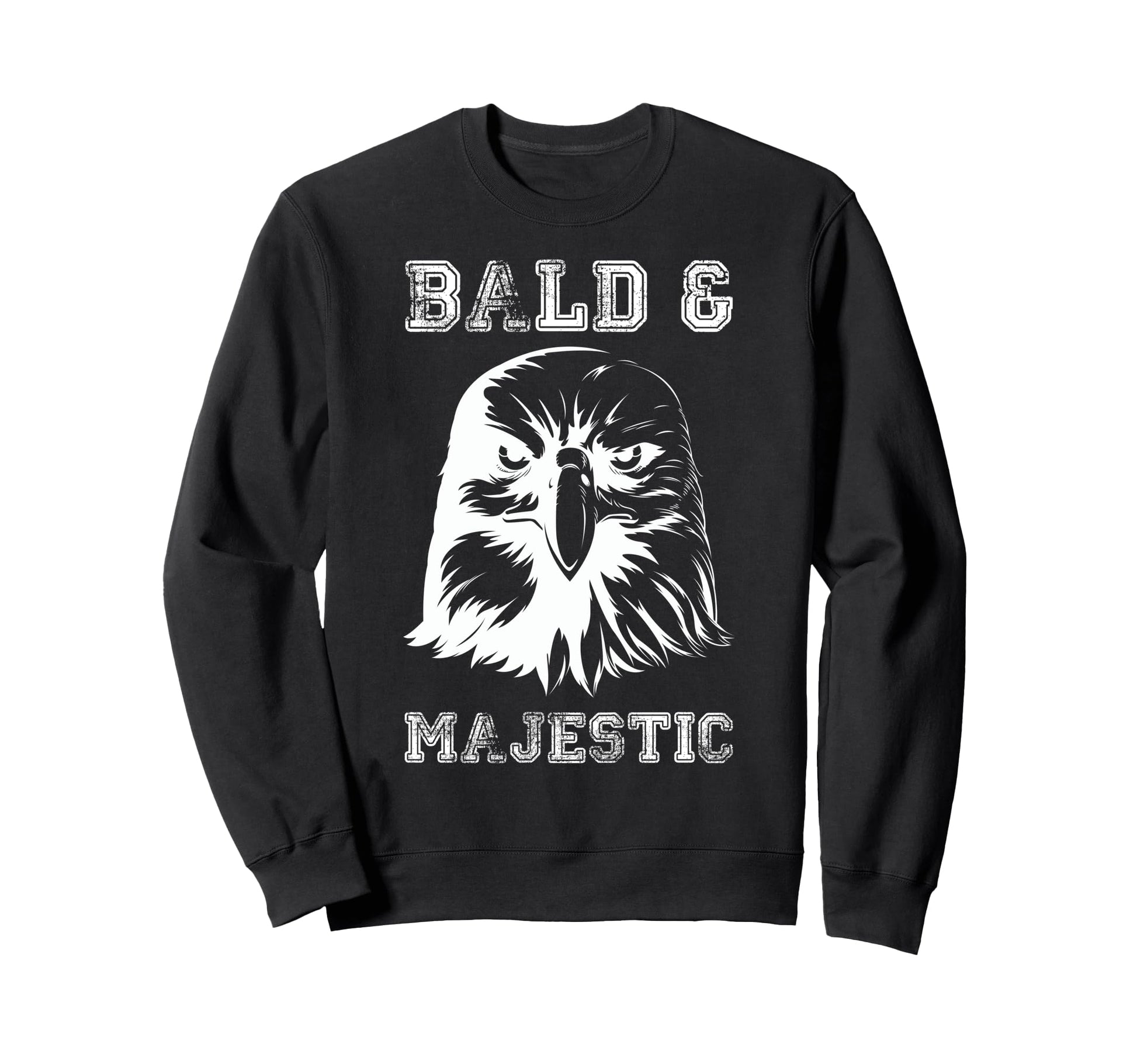 Bald Majestic Bald Guy Dad Funny Sweatshirt - Unique Graphic for Adults - T-Shirt, Sweatshirt, Hoodie