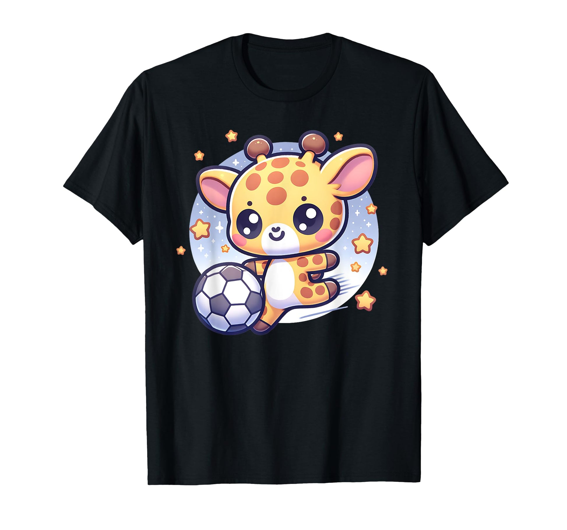 Giraffe Soccer Player Kicking Soccer T-Shirt - Unique Graphic for Adults - T-Shirt, Sweatshirt, Hoodie