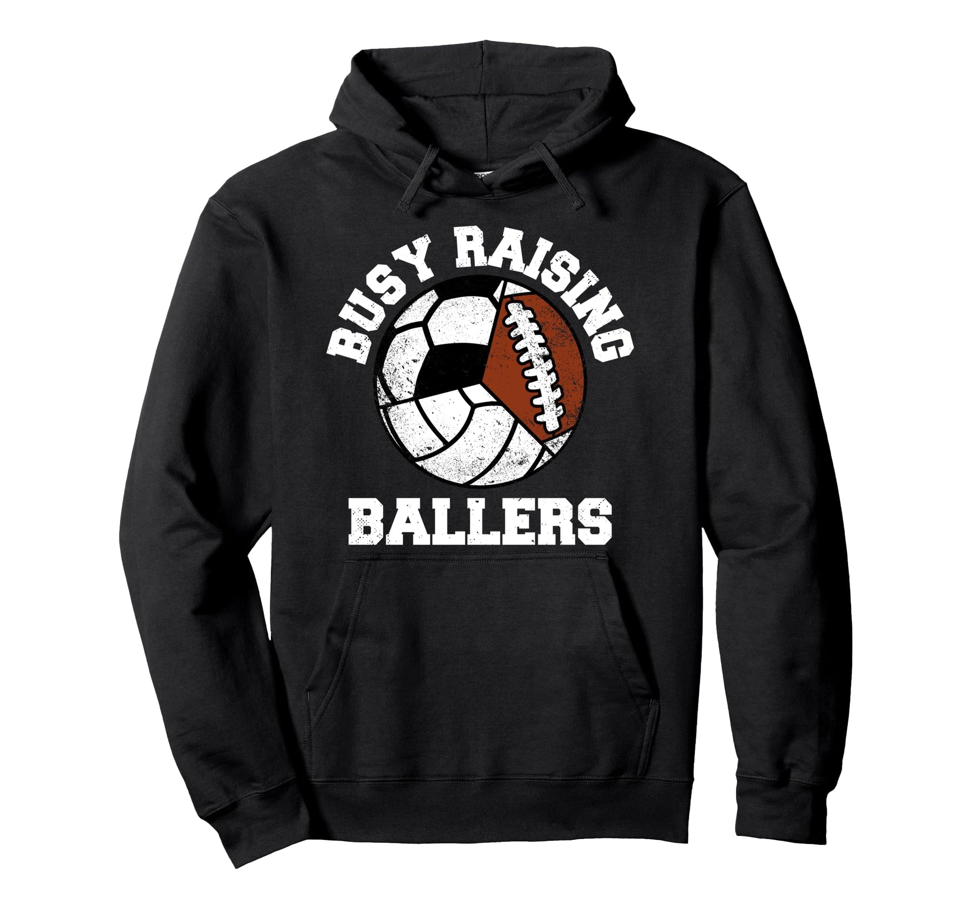 Busy Raising Ballers Funny Volleyball Hoodie - Unique Graphic Unisex - T-Shirt, Sweatshirt, Hoodie