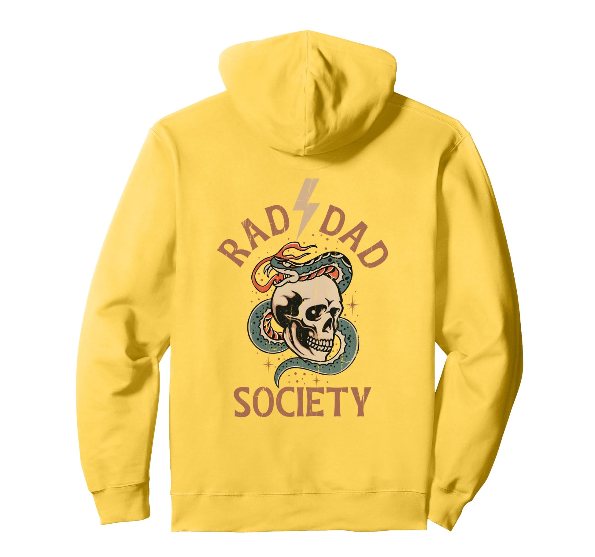 Rad Dad Society Dad Club Dad Life Back Hoodie - Unique Graphic Unisex - T-Shirt, Sweatshirt, Hoodie