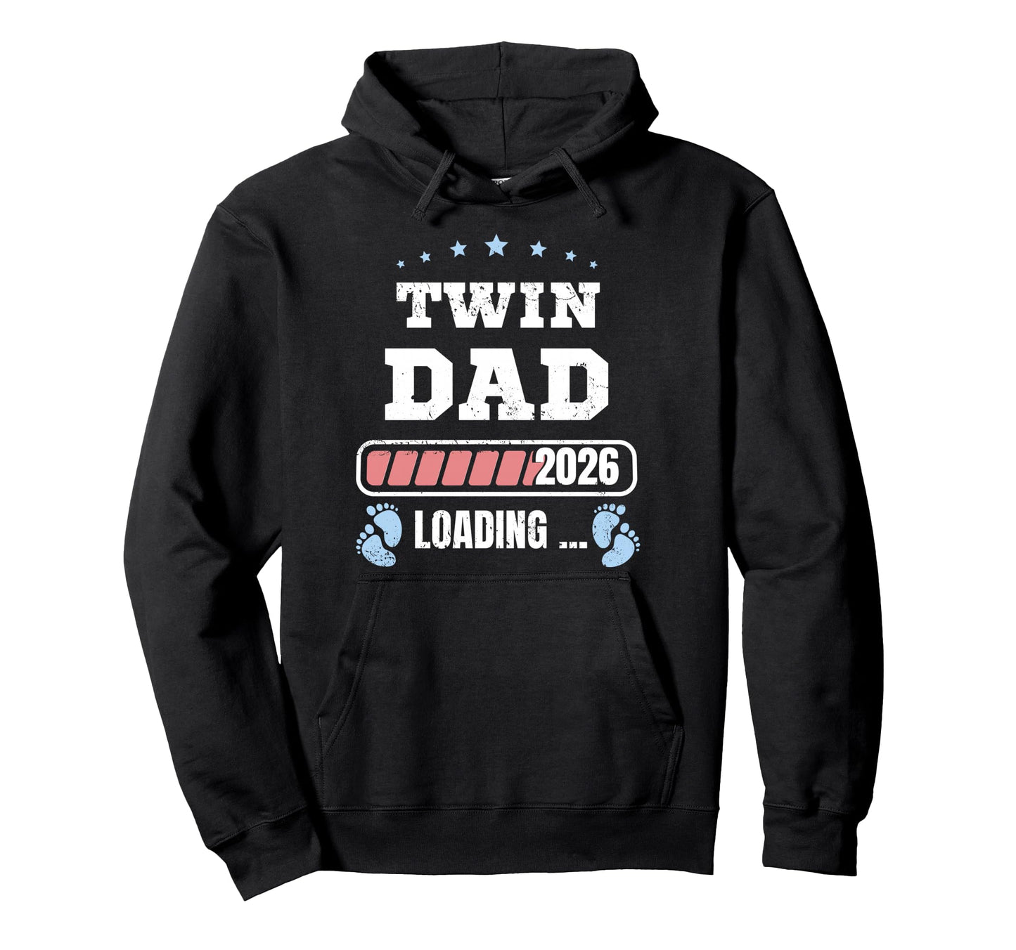 Twin Dad 2026 Loading Dad Pregnancy Hoodie - Fun Novelty Design Men Women - T-Shirt, Sweatshirt, Hoodie