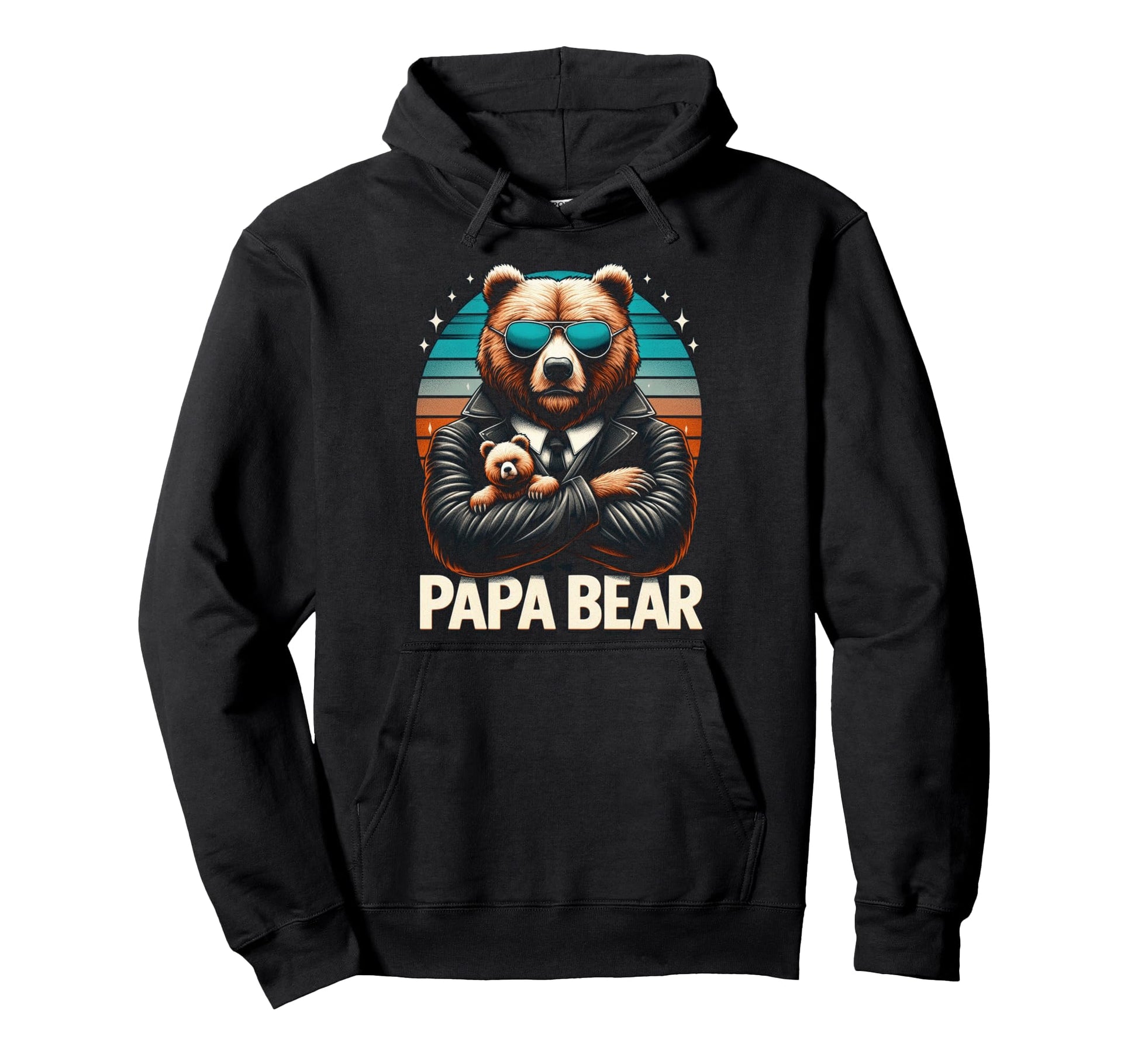 Papa Bear Funny Bears Animal Lover Hoodie - Fun Novelty Design Men Women - T-Shirt, Sweatshirt, Hoodie