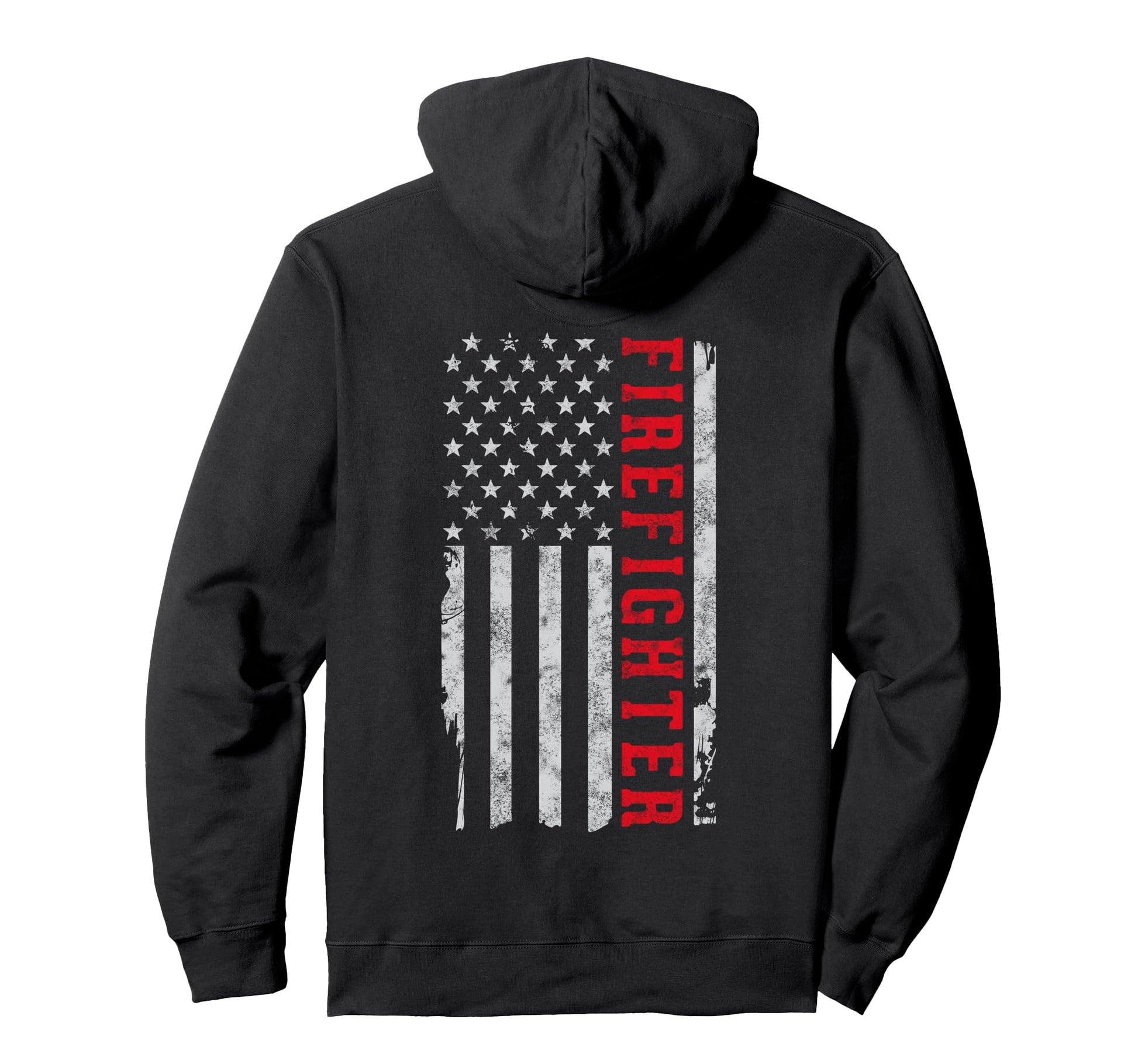 Thin Red Line Usa Flag Firefighter Hoodie - Aesthetic Graphic for Adults - T-Shirt, Sweatshirt, Hoodie
