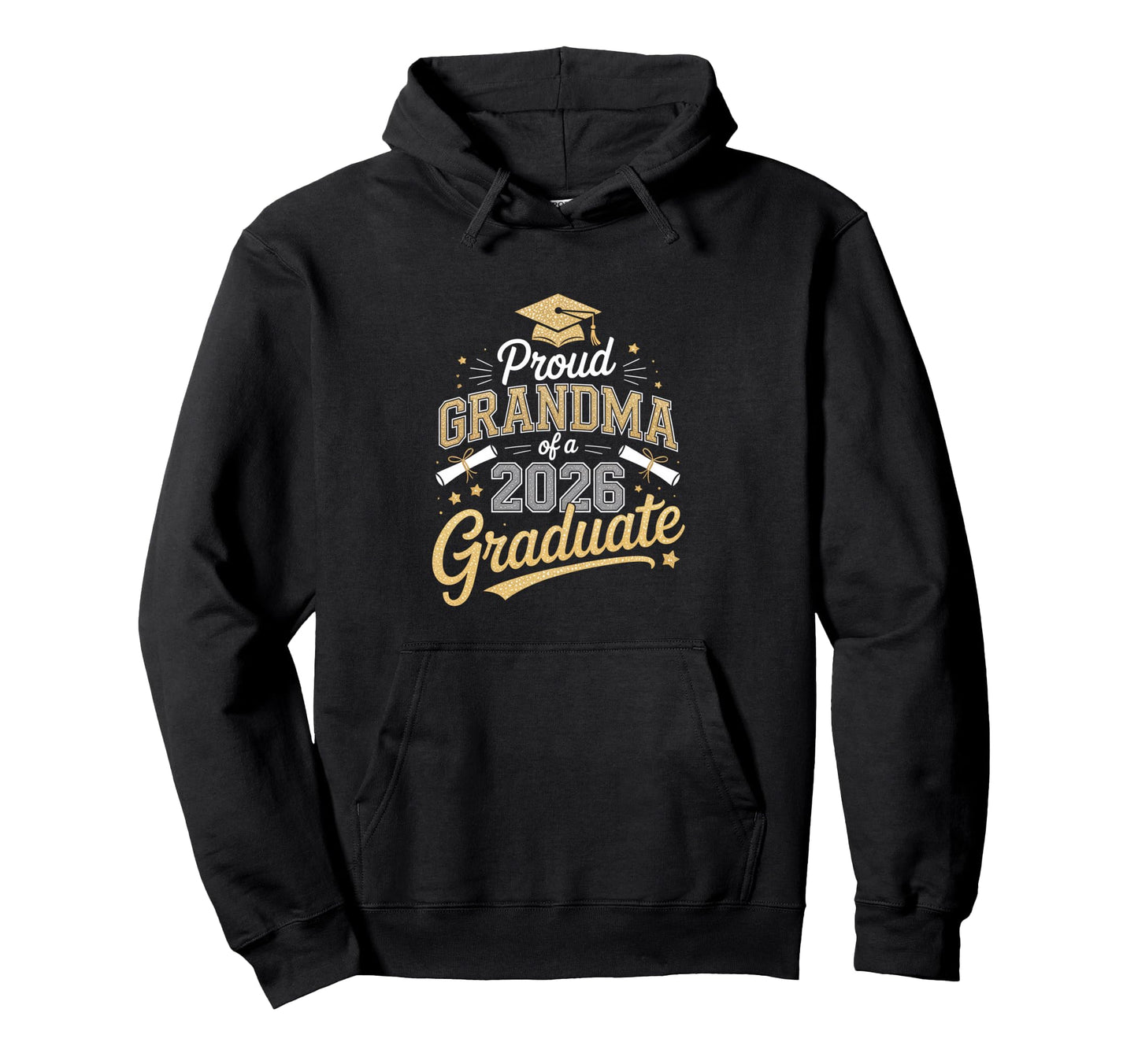 Proud Grandma 2026 Graduate Graduation Hoodie - Custom Art Print Men Women - T-Shirt, Sweatshirt, Hoodie