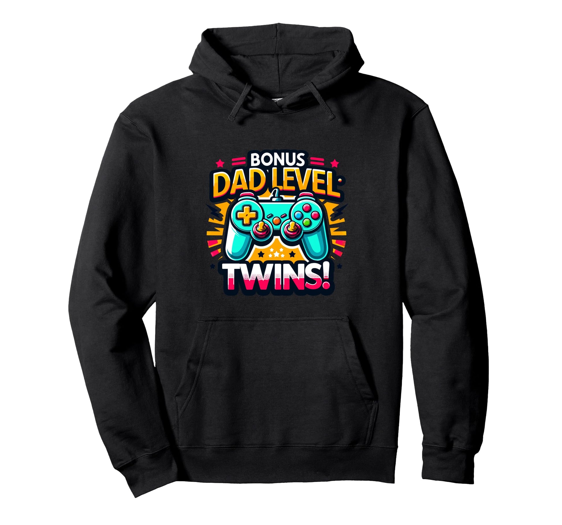 Dad Level Twins Funny And Playful Hoodie - Casual Everyday Wear for Adults - T-Shirt, Sweatshirt, Hoodie