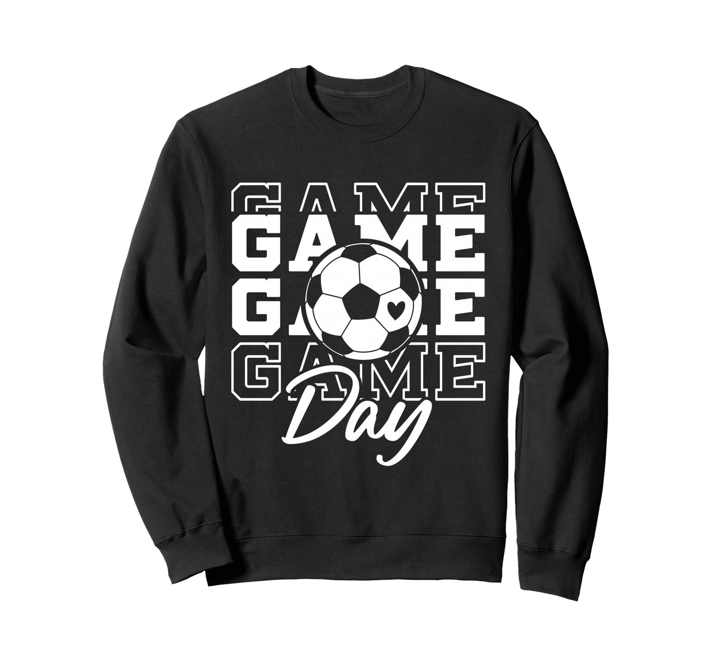 Game Day Soccer Ball Soccer Mom Sweatshirt - Fun Novelty Design for Adults - T-Shirt, Sweatshirt, Hoodie