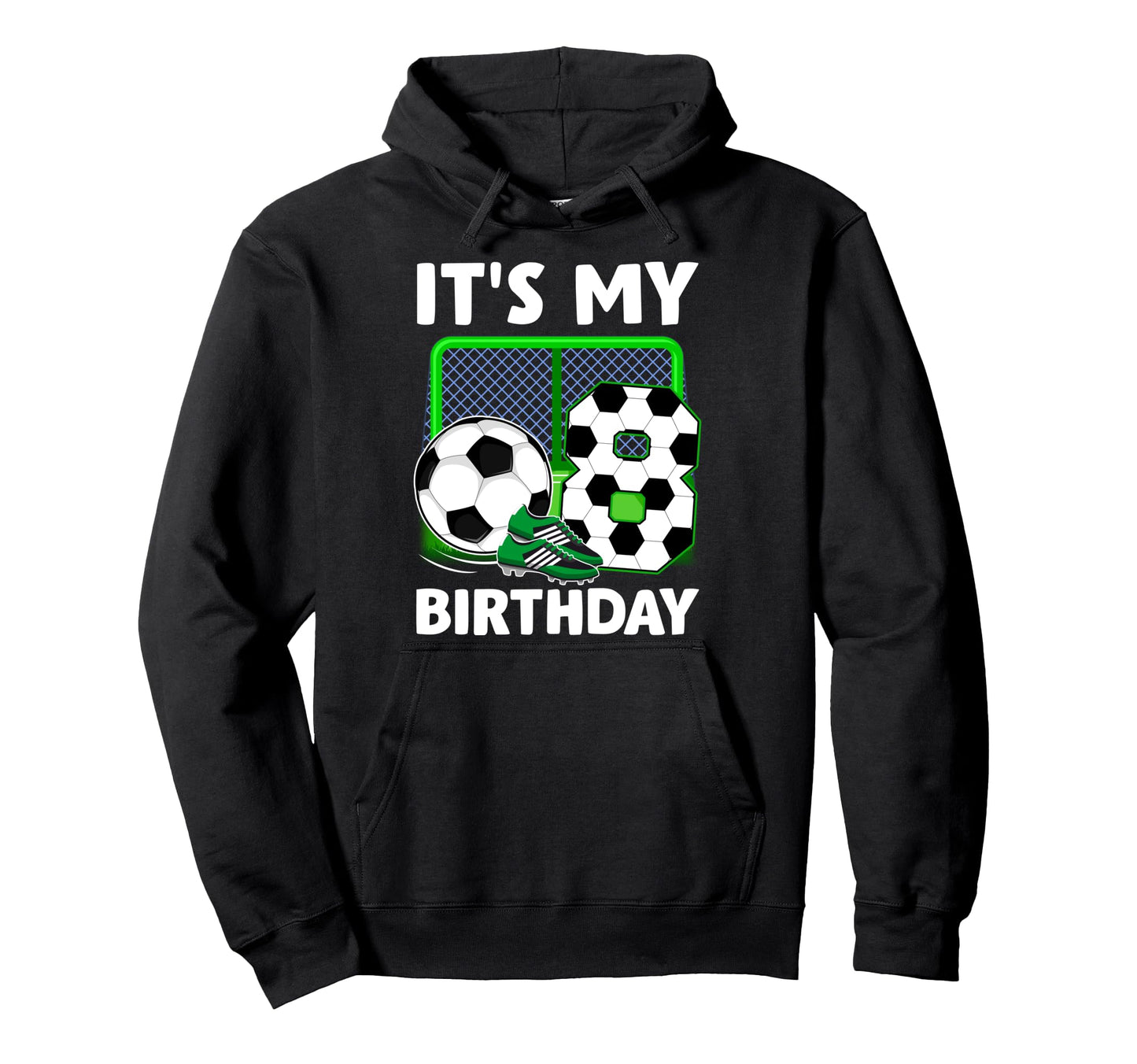 Its My 8Th Soccer Party 8 Year Hoodie - Casual Everyday Wear for Adults - T-Shirt, Sweatshirt, Hoodie