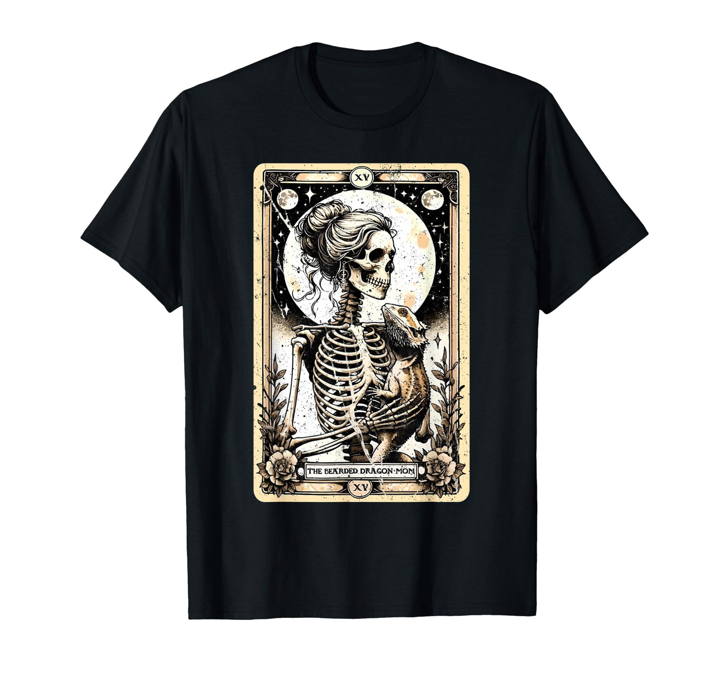 Bearded Dragon Mom Skeleton Tarot Card T-Shirt - Trendy Graphic Men Women - T-Shirt, Sweatshirt, Hoodie
