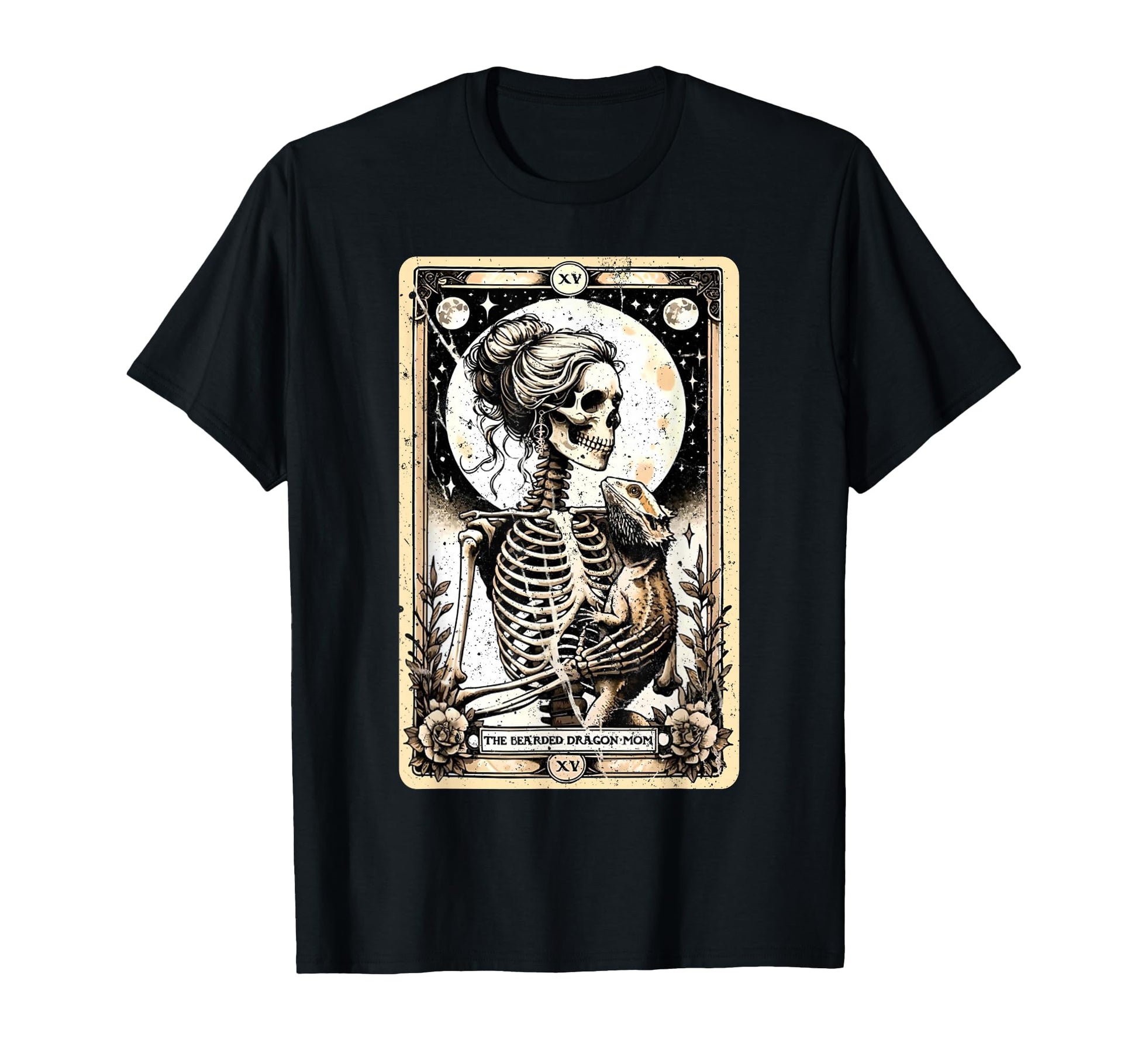 Bearded Dragon Mom Skeleton Tarot Card T-Shirt - Trendy Graphic Men Women - T-Shirt, Sweatshirt, Hoodie