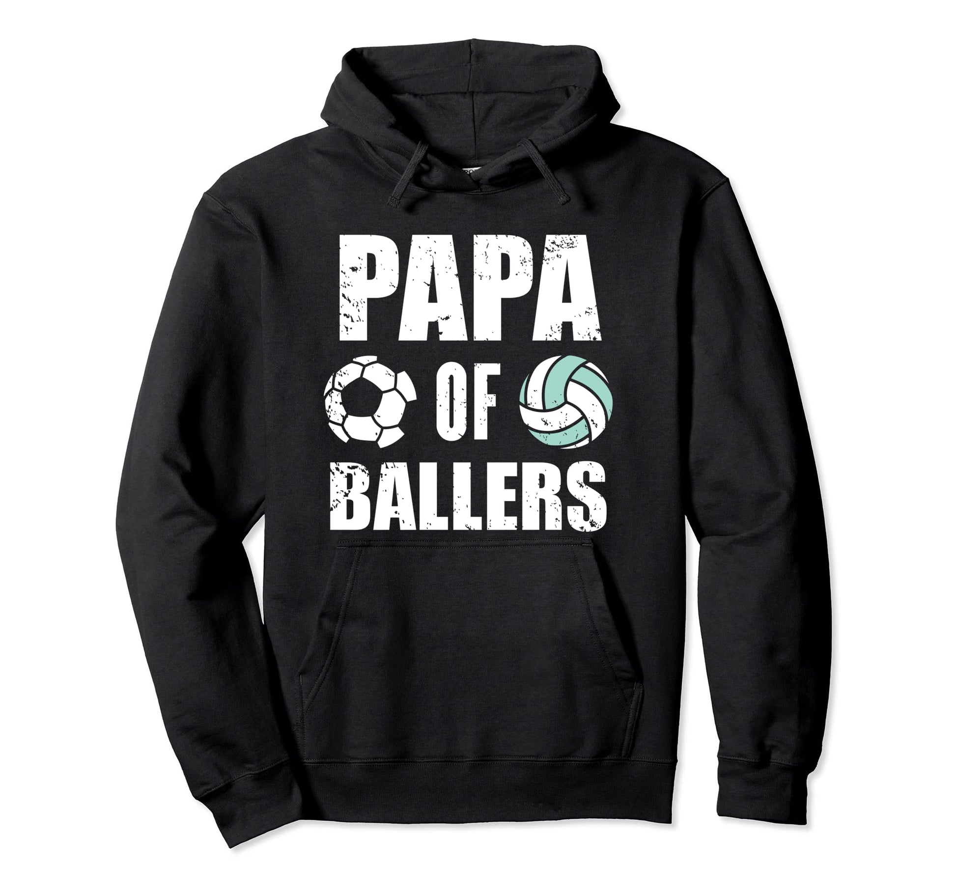 Papa Ballers Funny Soccer Hoodie - Casual Everyday Wear Men Women - T-Shirt, Sweatshirt, Hoodie