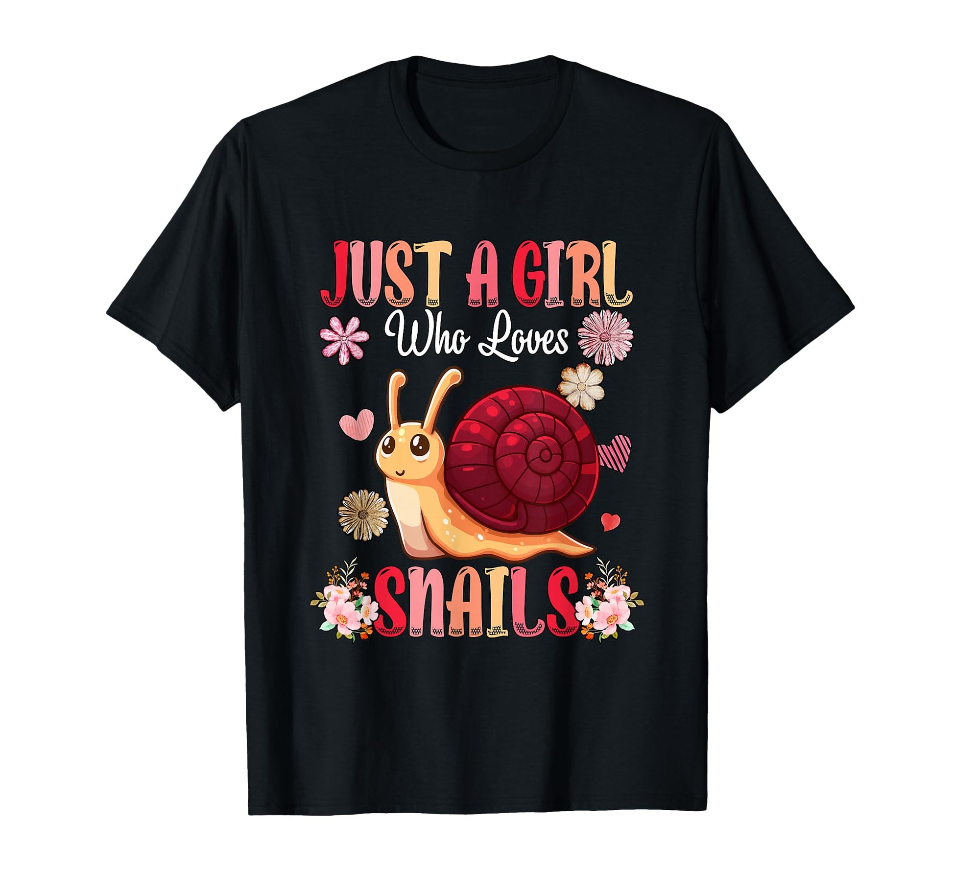 Loves Snails Costume Colourful Floral T-Shirt - Fun Novelty Design Unisex - T-Shirt, Sweatshirt, Hoodie