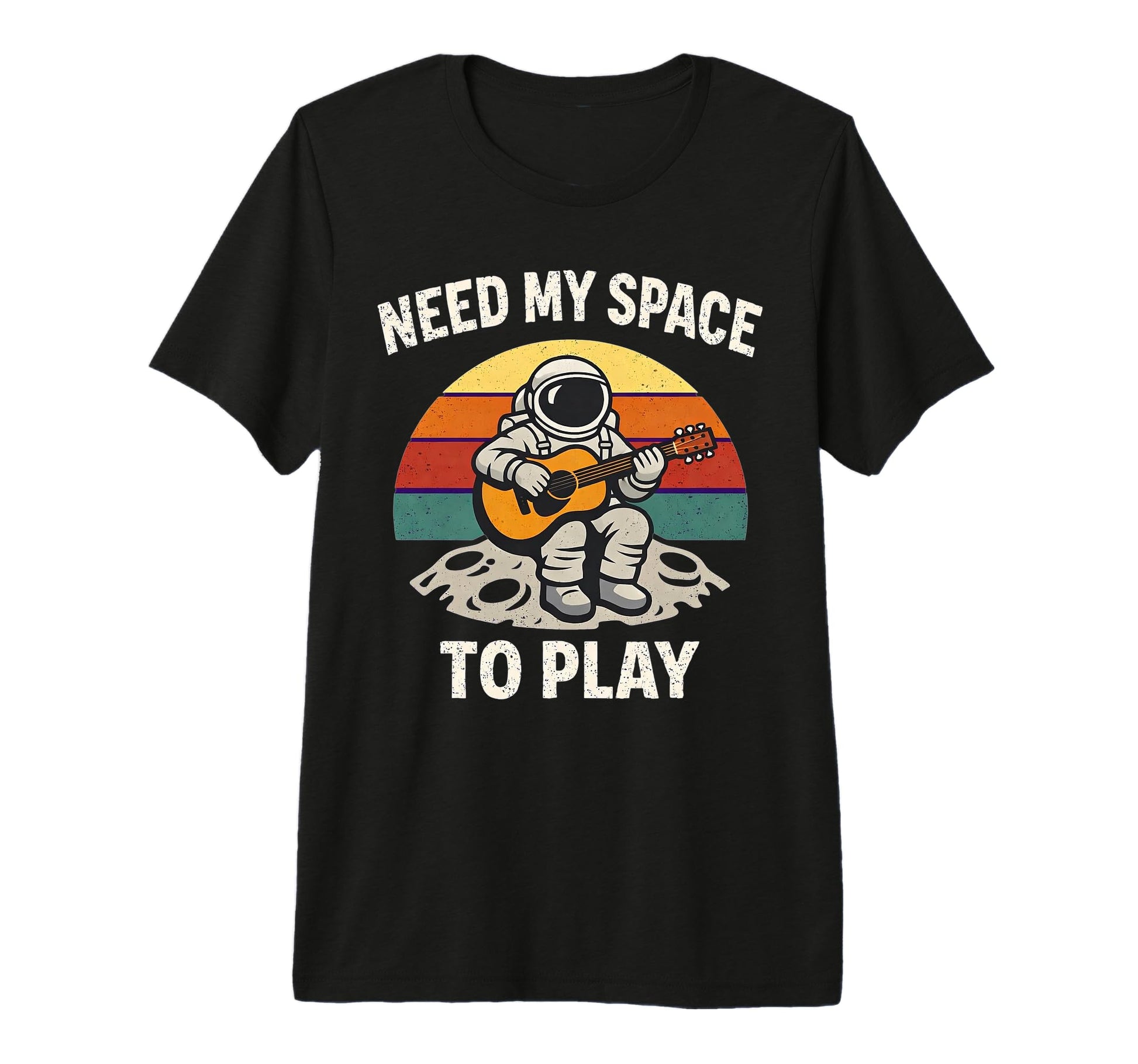 Space Astronaut Guitar Player Musician Dad T-Shirt - Trendy Graphic Unisex - T-Shirt, Sweatshirt, Hoodie