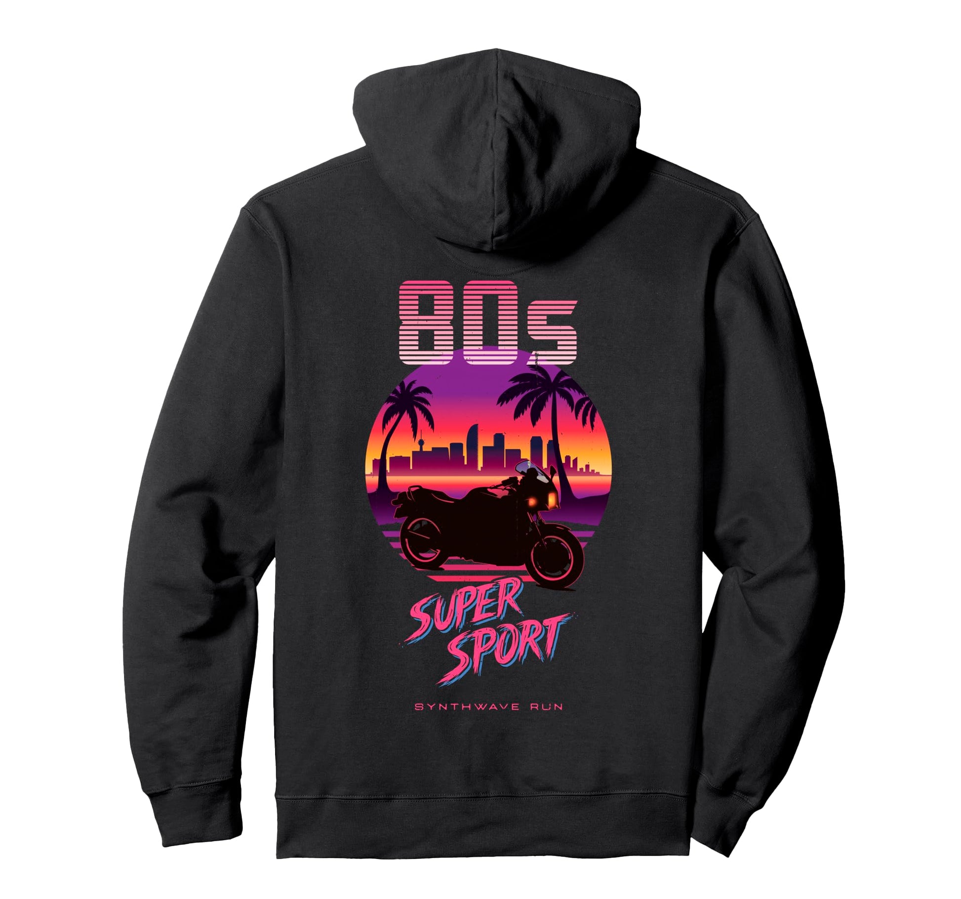 80S Supersport Synthwave Motorcycle Hoodie - Novelty Apparel Men Women - T-Shirt, Sweatshirt, Hoodie