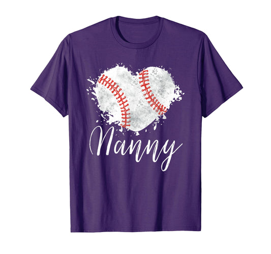 Baseball Nanny Baseball Love T-Shirt - Casual Everyday Wear for Adults - T-Shirt, Sweatshirt, Hoodie