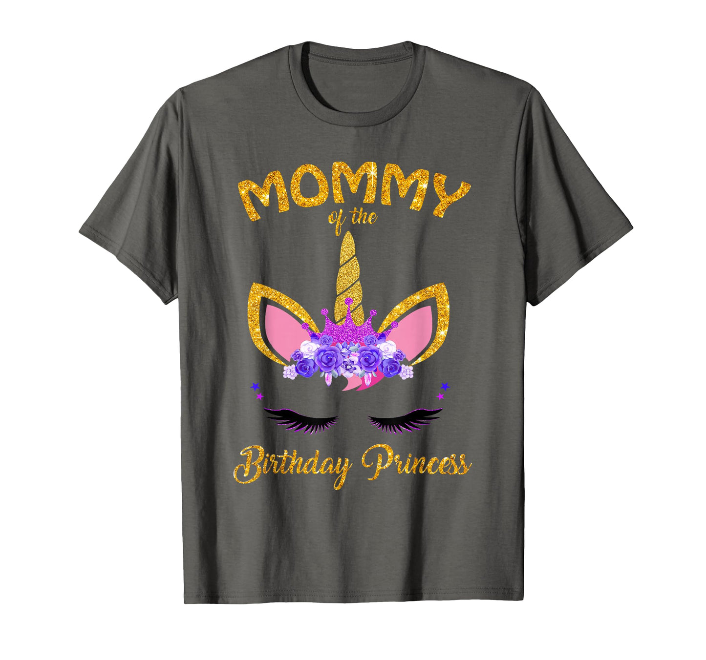 Mommy Birthday Princess Unicorn T-Shirt - Casual Everyday Wear for Adults - T-Shirt, Sweatshirt, Hoodie