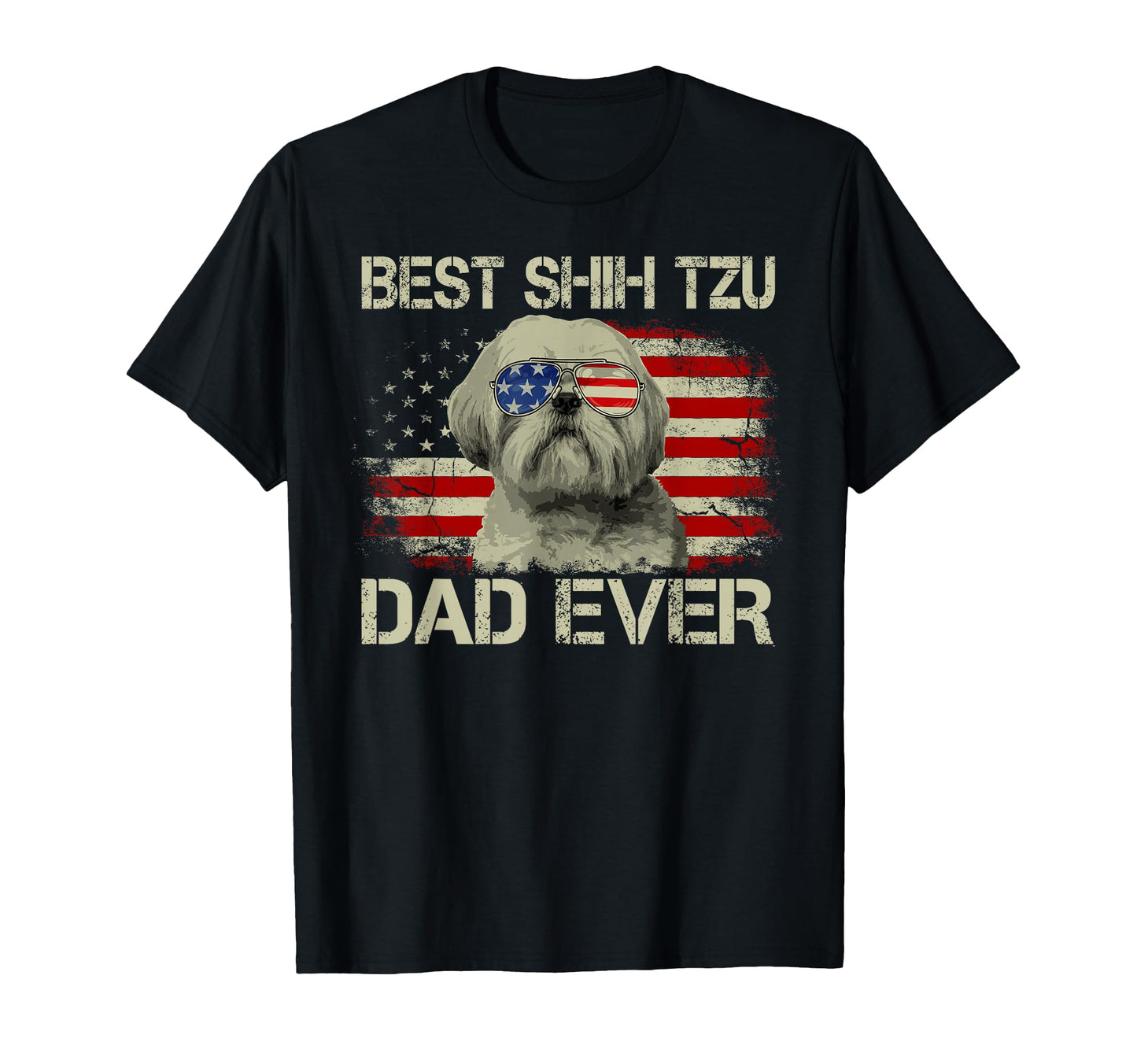 Best Shih Tzu Dad Ever Dog Lover T-Shirt - Unique Graphic for Adults - T-Shirt, Sweatshirt, Hoodie