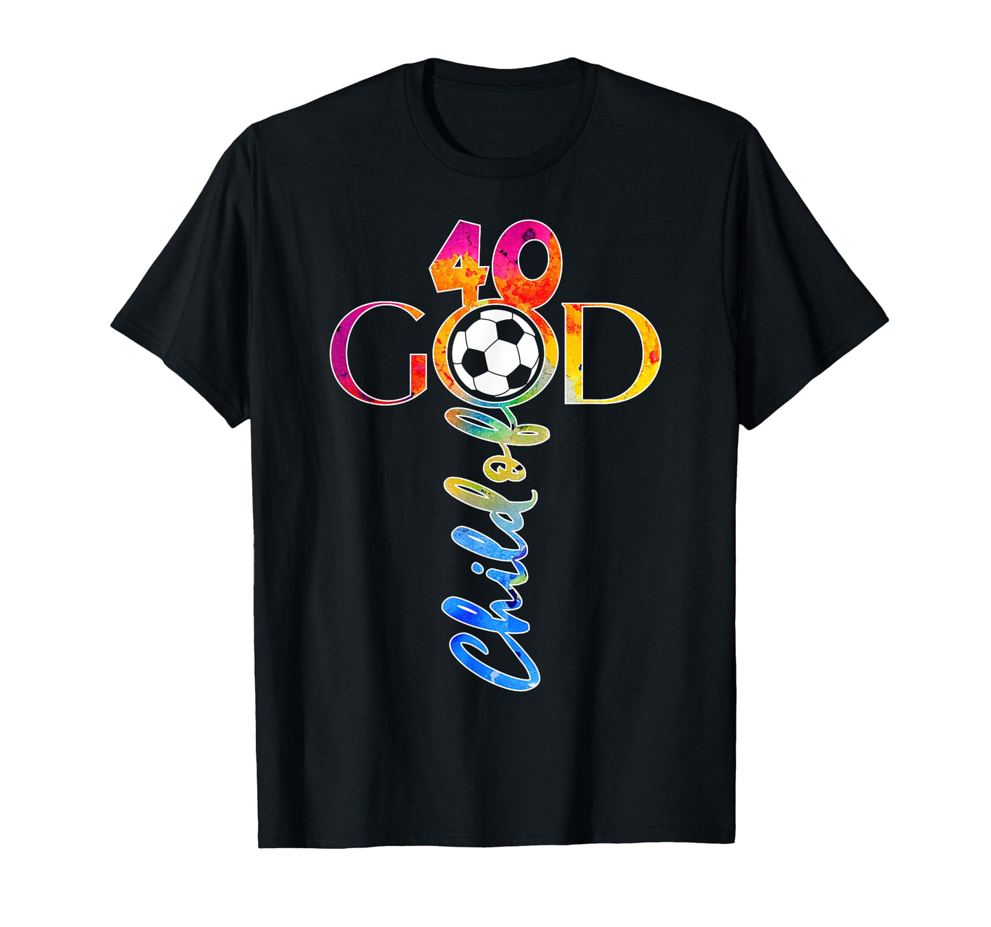 Jesus 40 Years Child God Soccer 40Th T-Shirt - Trendy Graphic Men Women - T-Shirt, Sweatshirt, Hoodie
